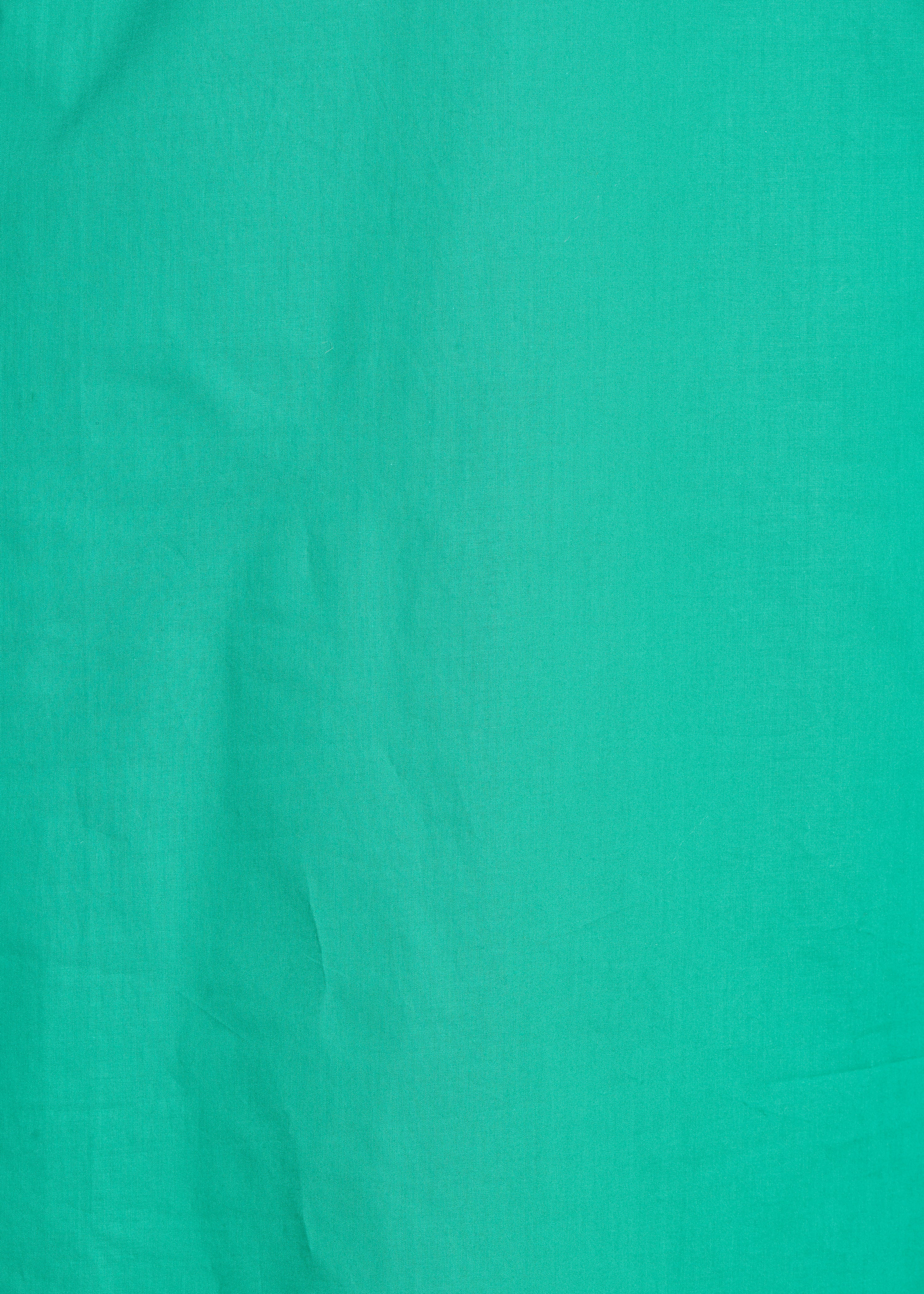 Green long dress with short sleeves in organic cotton