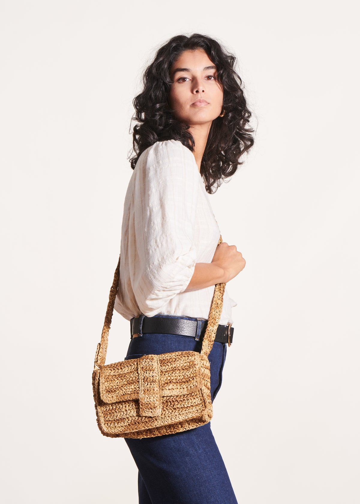Sacos de senhora raphia bege
