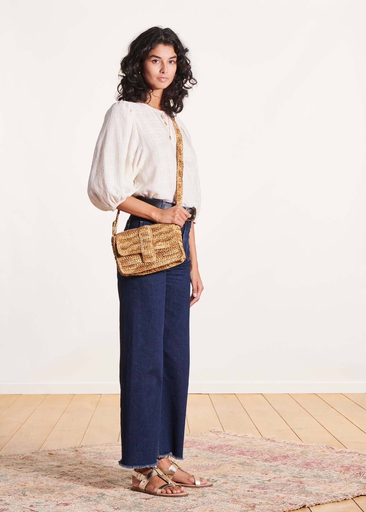 Sacos de senhora raphia bege