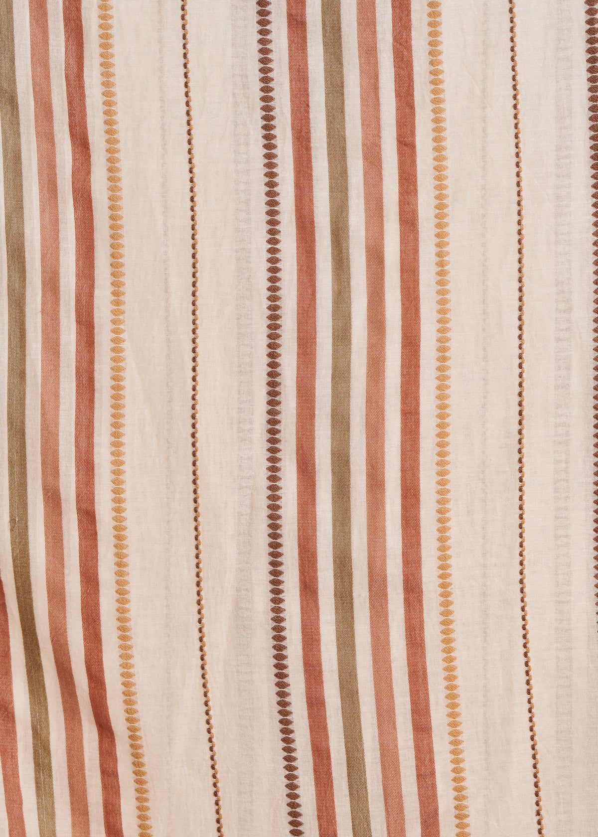 Fine stripes scarf in beige cotton