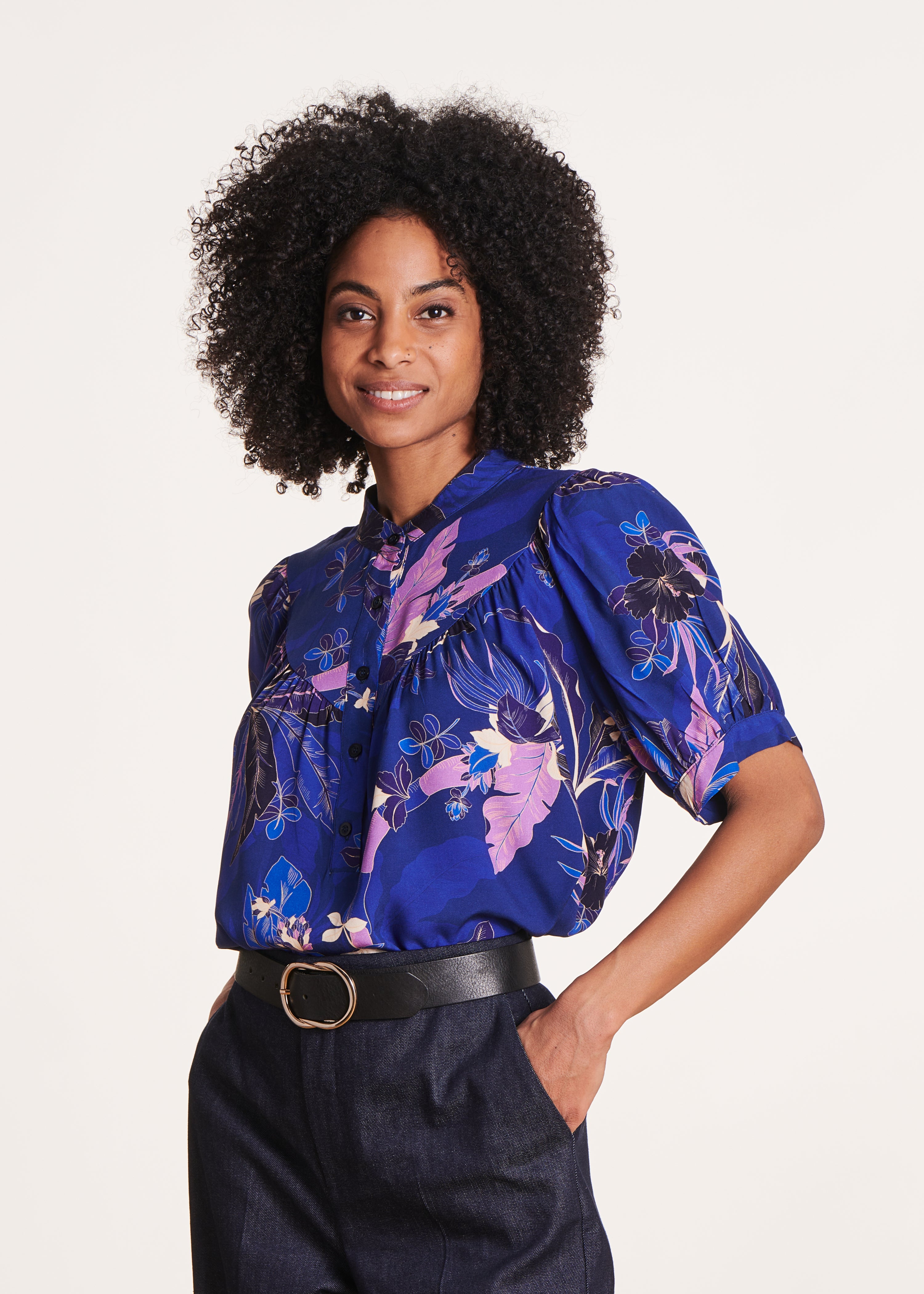 Soie Chemise Femme Mauve Chemisier 1930 En Soie Violet Plissé à Jabot