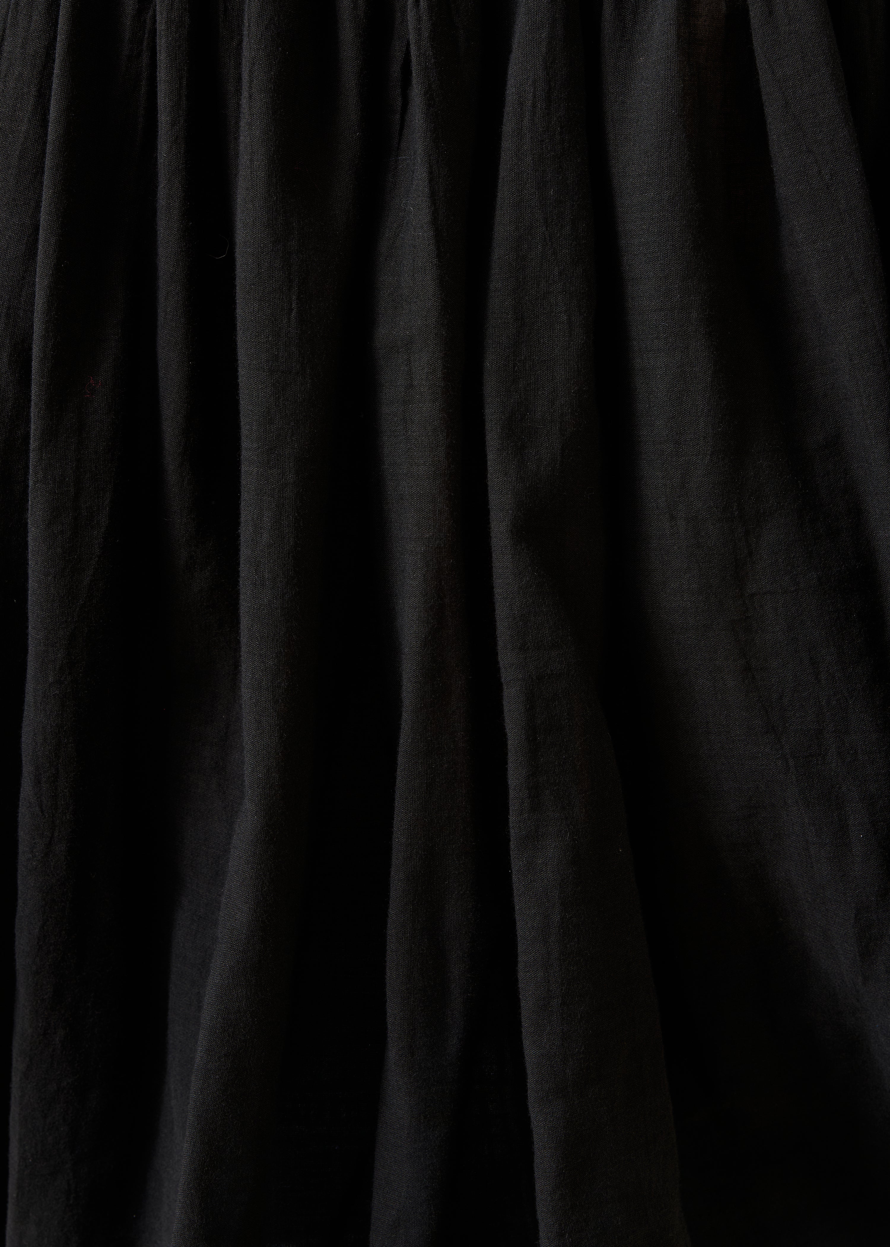 schwarz Bluse aus fließendem Baumwollvoile