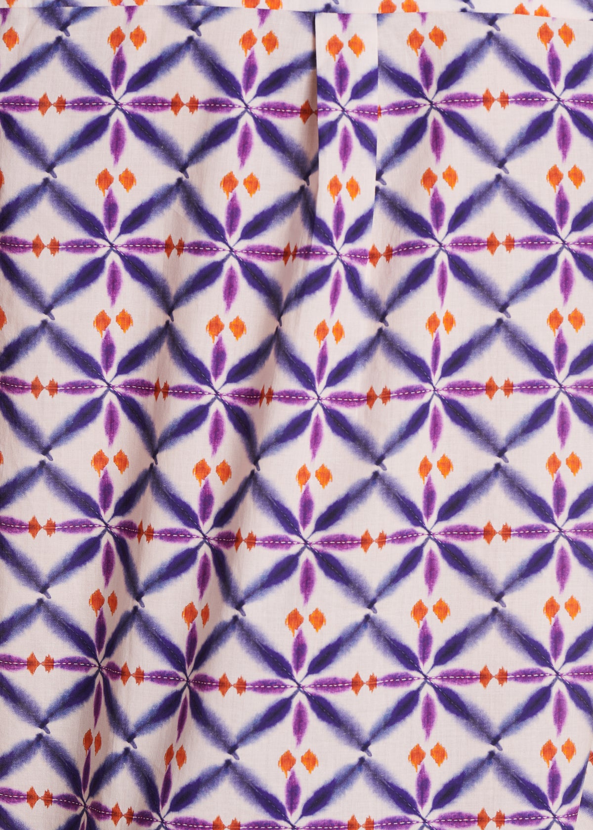 Purple printed cotton voile shirt