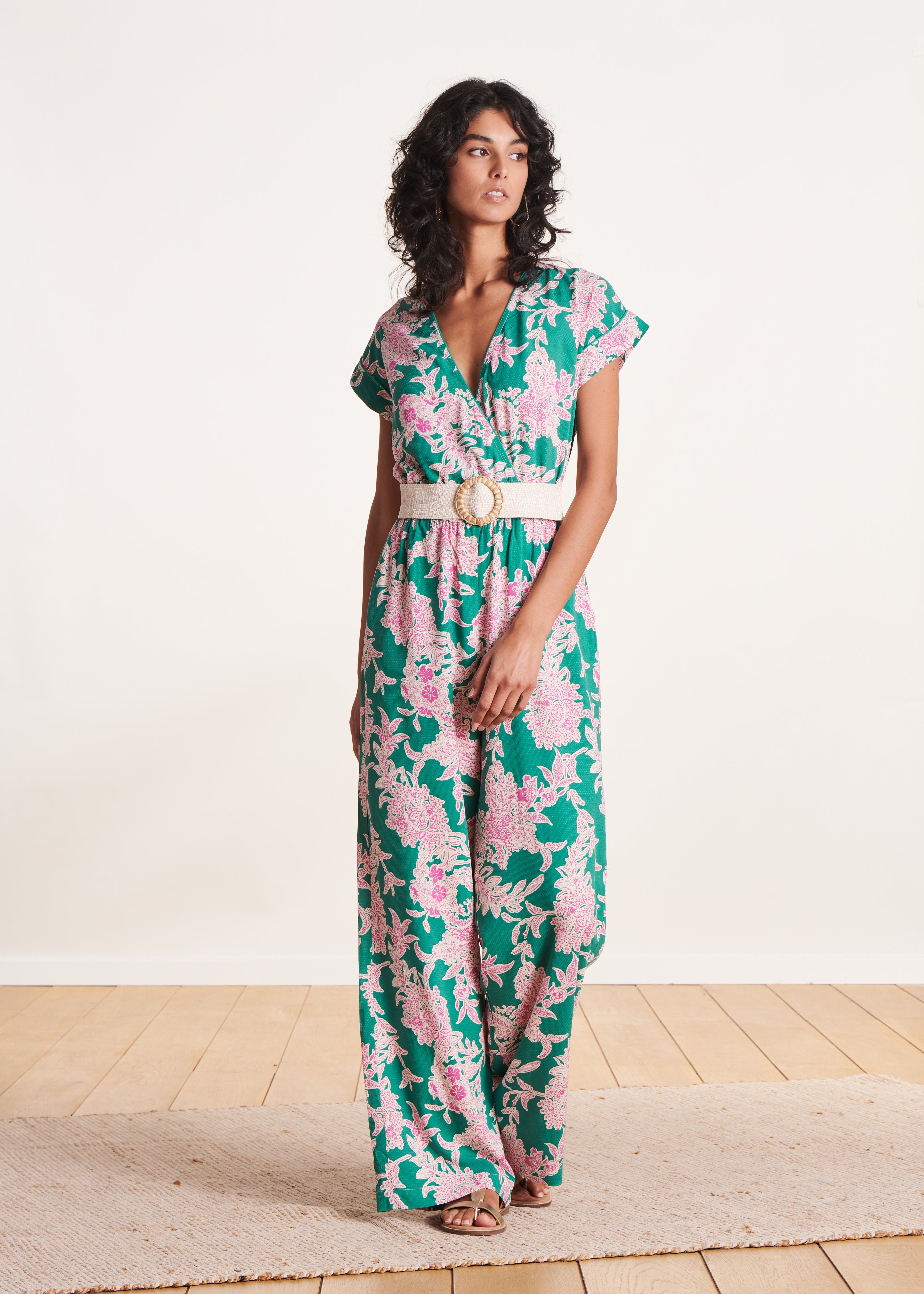 Combinaison Chic Combi Pantalon Fleurie Femme Combinaison Pantalon