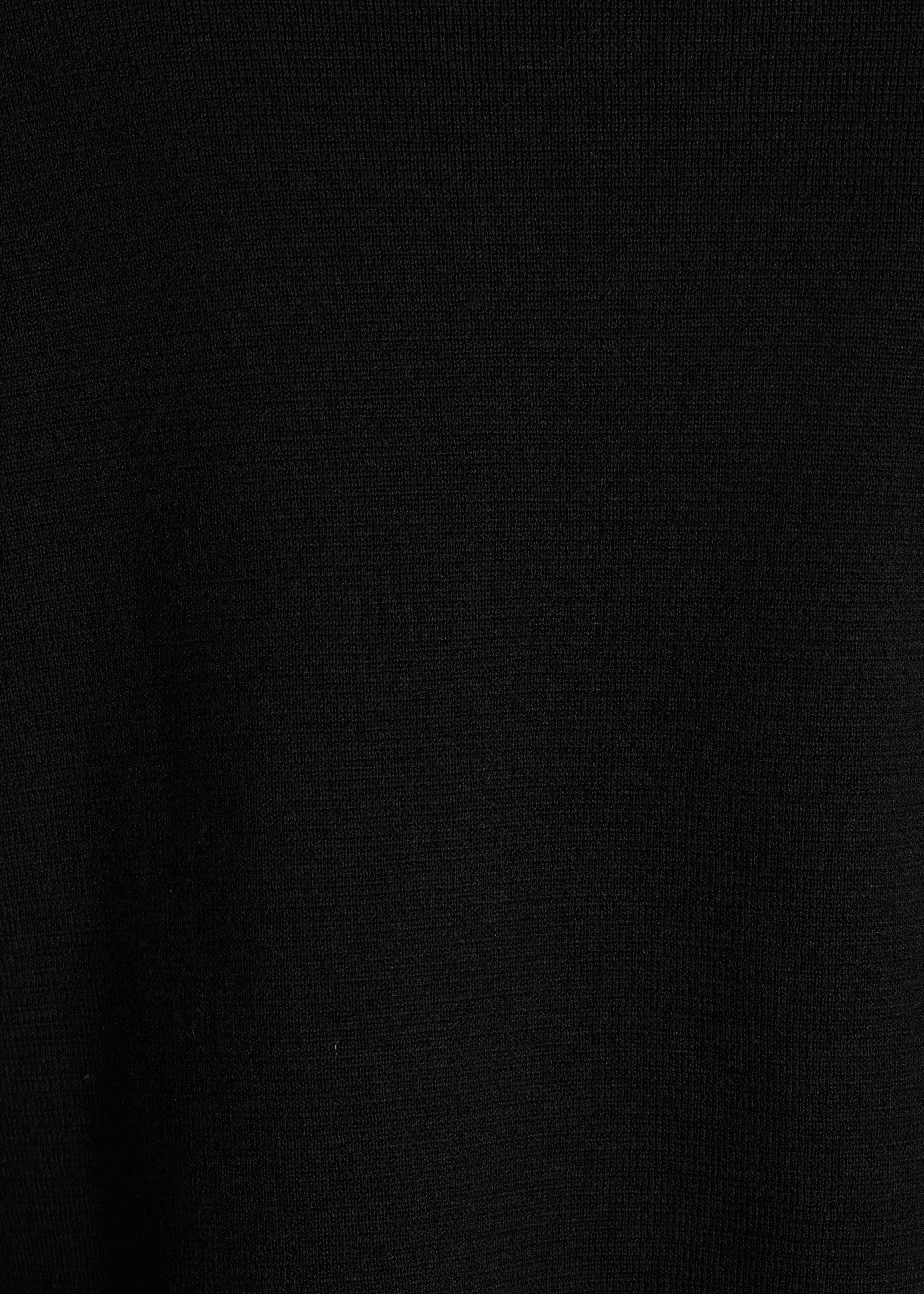 Short black zip-up cardigan in organic cotton