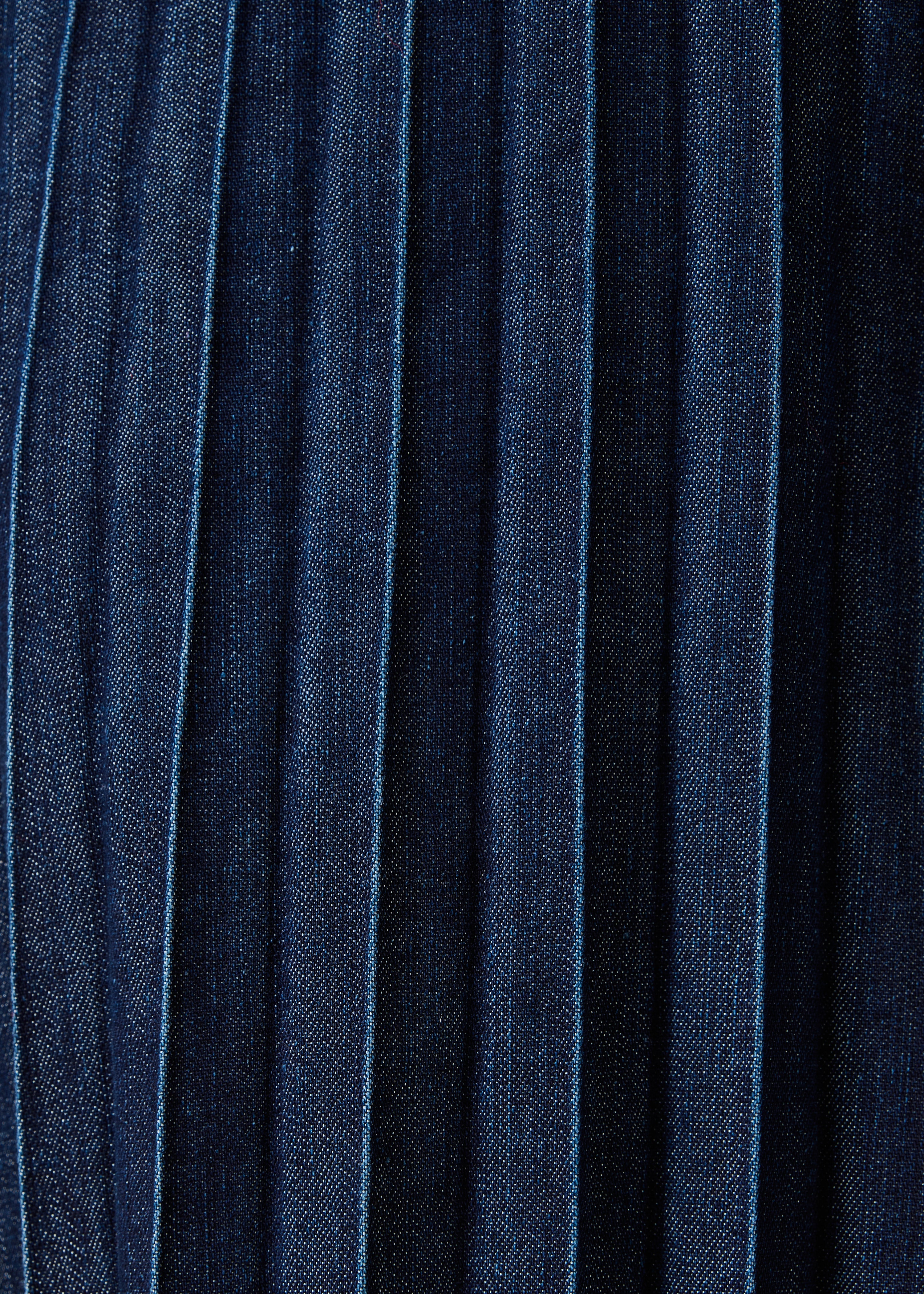 Raw denim culotte trousers with elastic waist