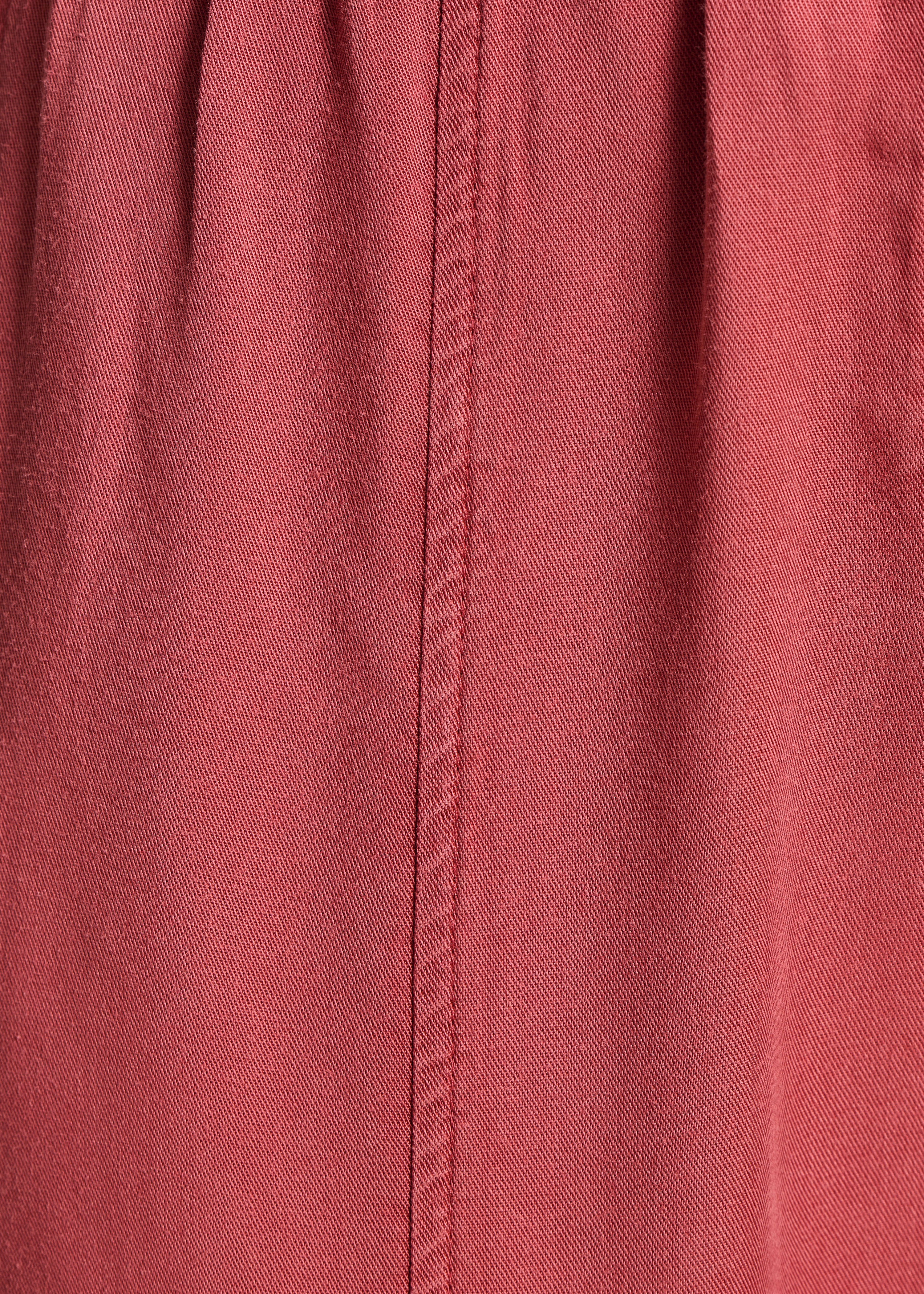 Pantalone fluido rosso in lyocell con vita elasticizzata