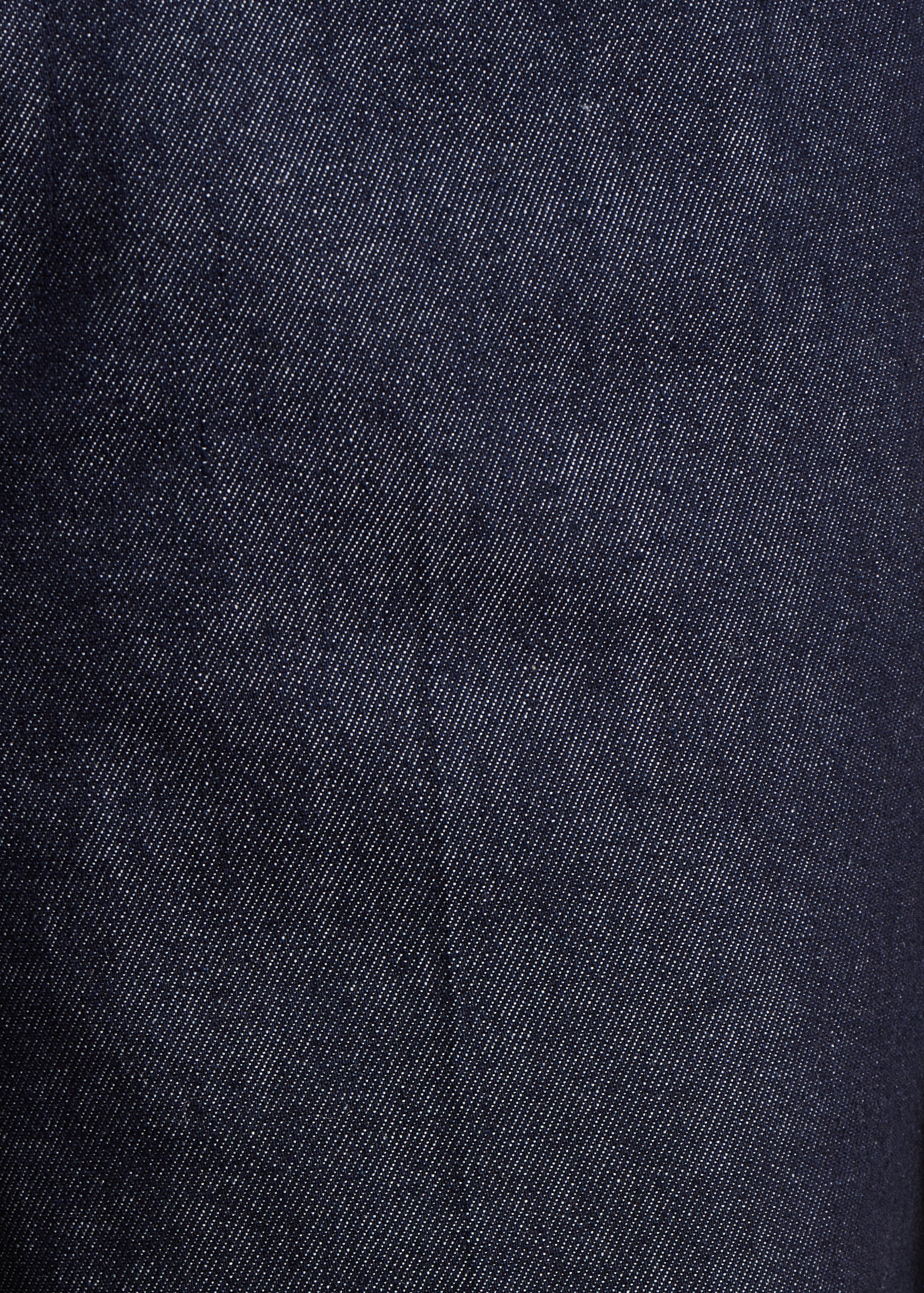 Dunkelblaue, gerade geschnittene Hose aus Baumwolle mit hoher Taille