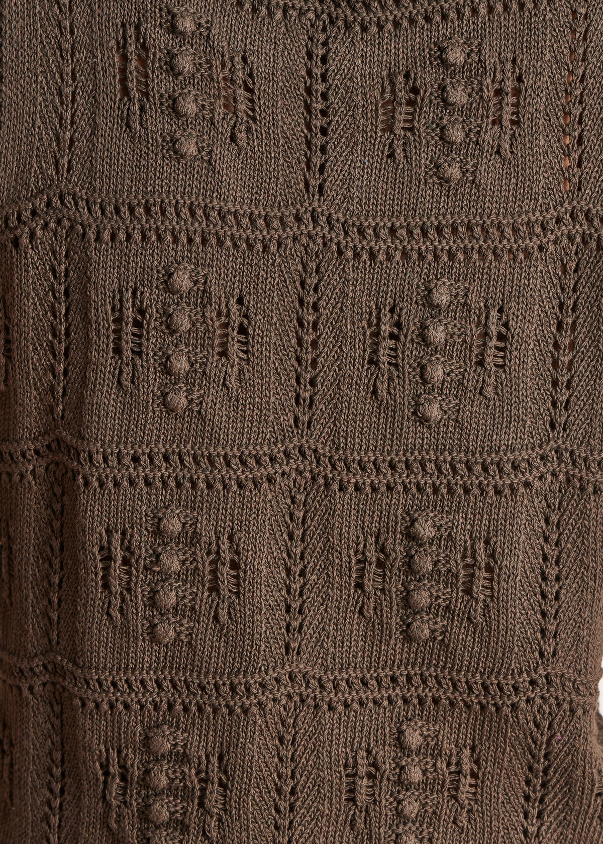 Brown sleeveless crochet jumper