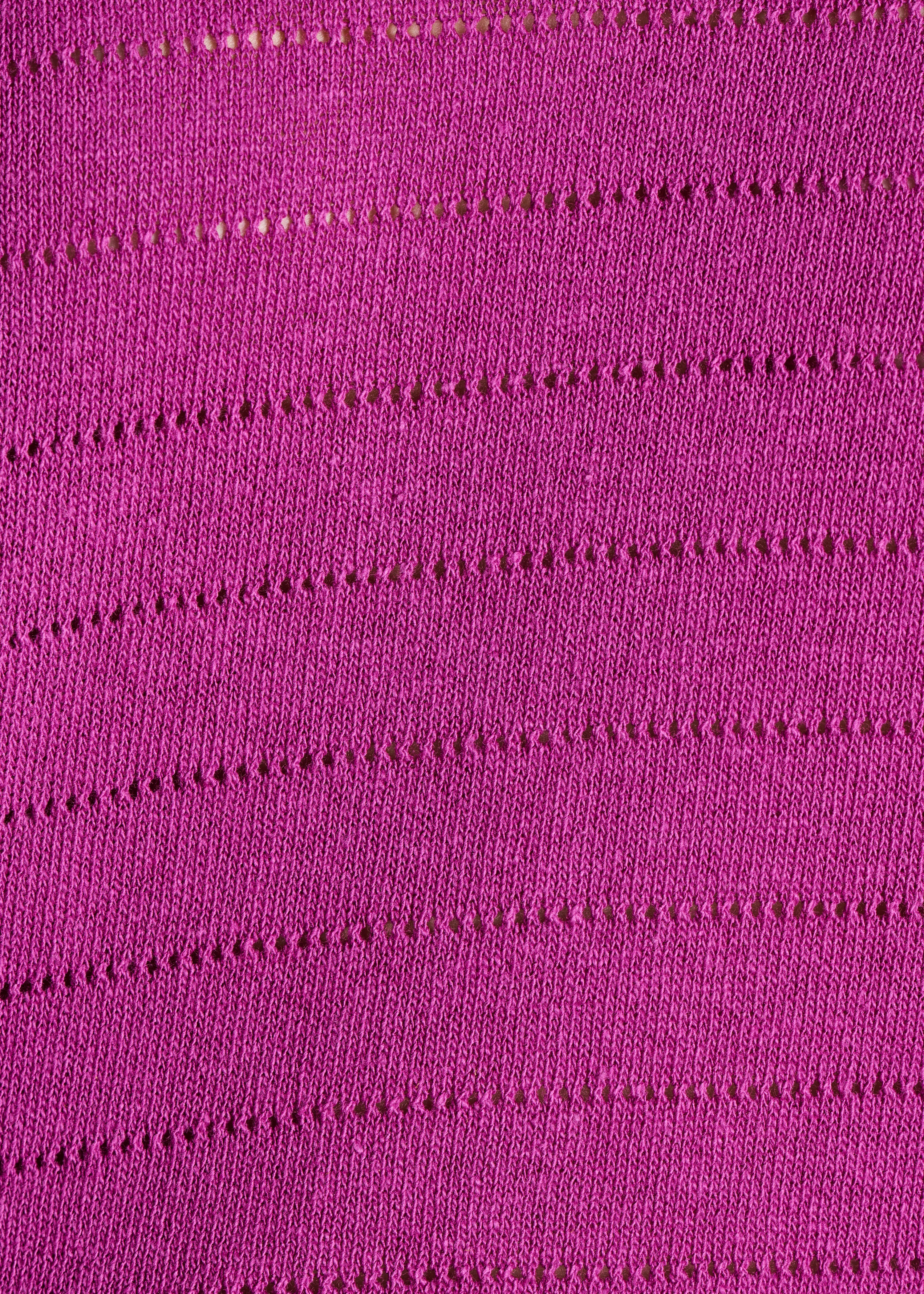 Maglione oversize viola traforato maniche corte