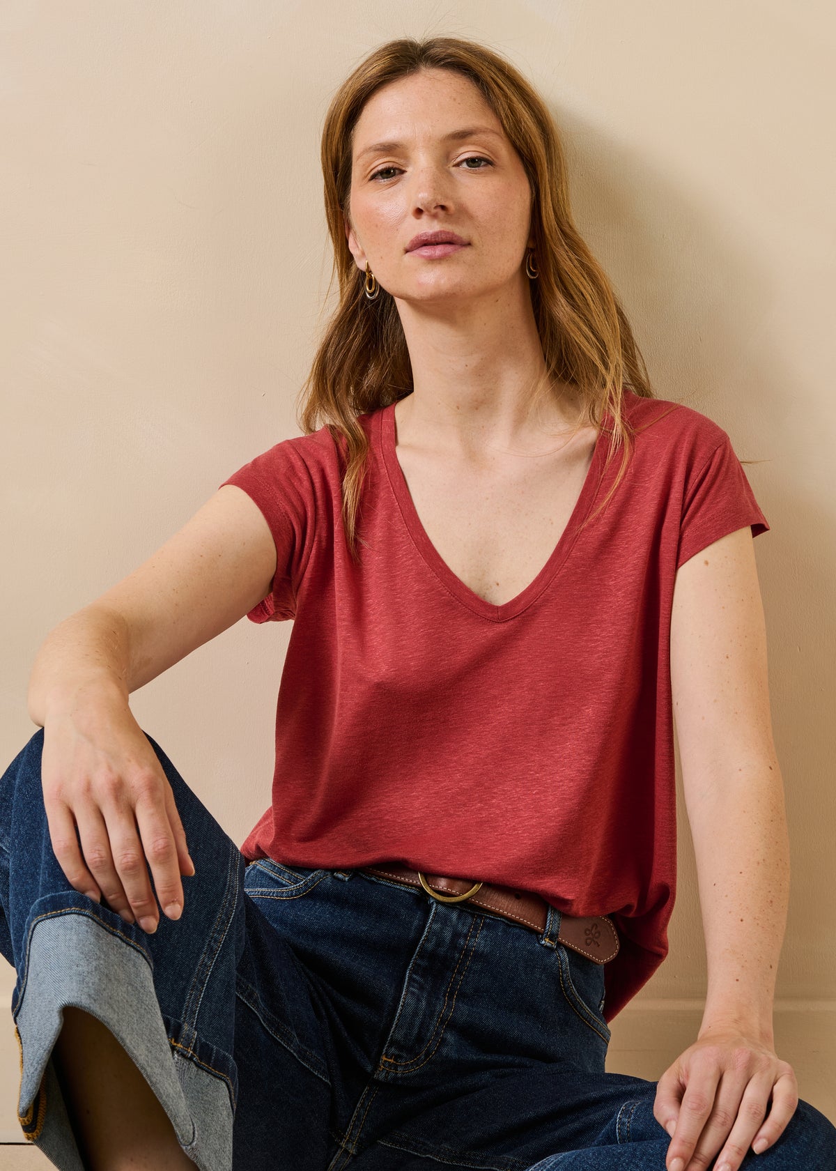 T-shirt rouge - Davia