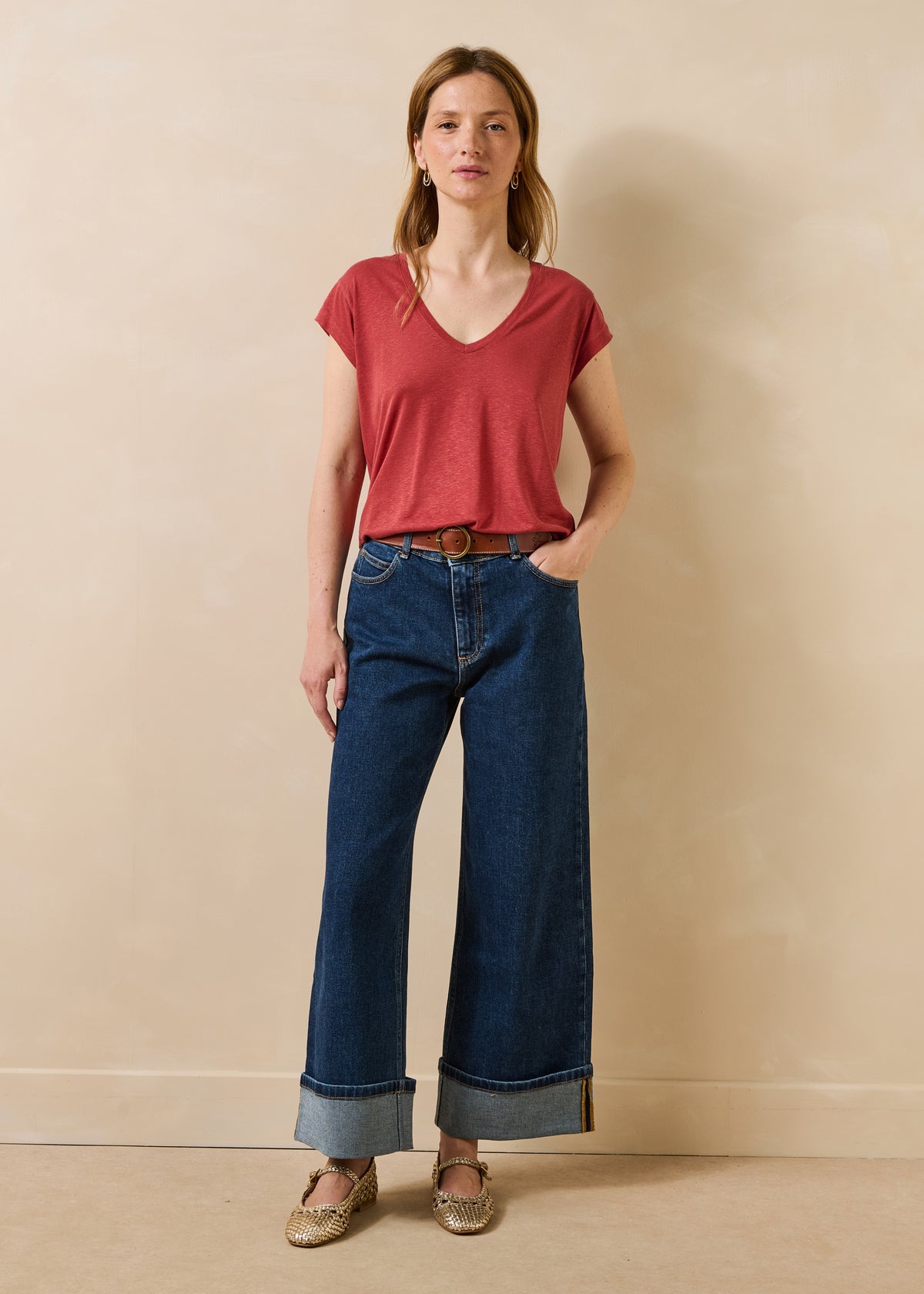 T-shirt rouge - Davia