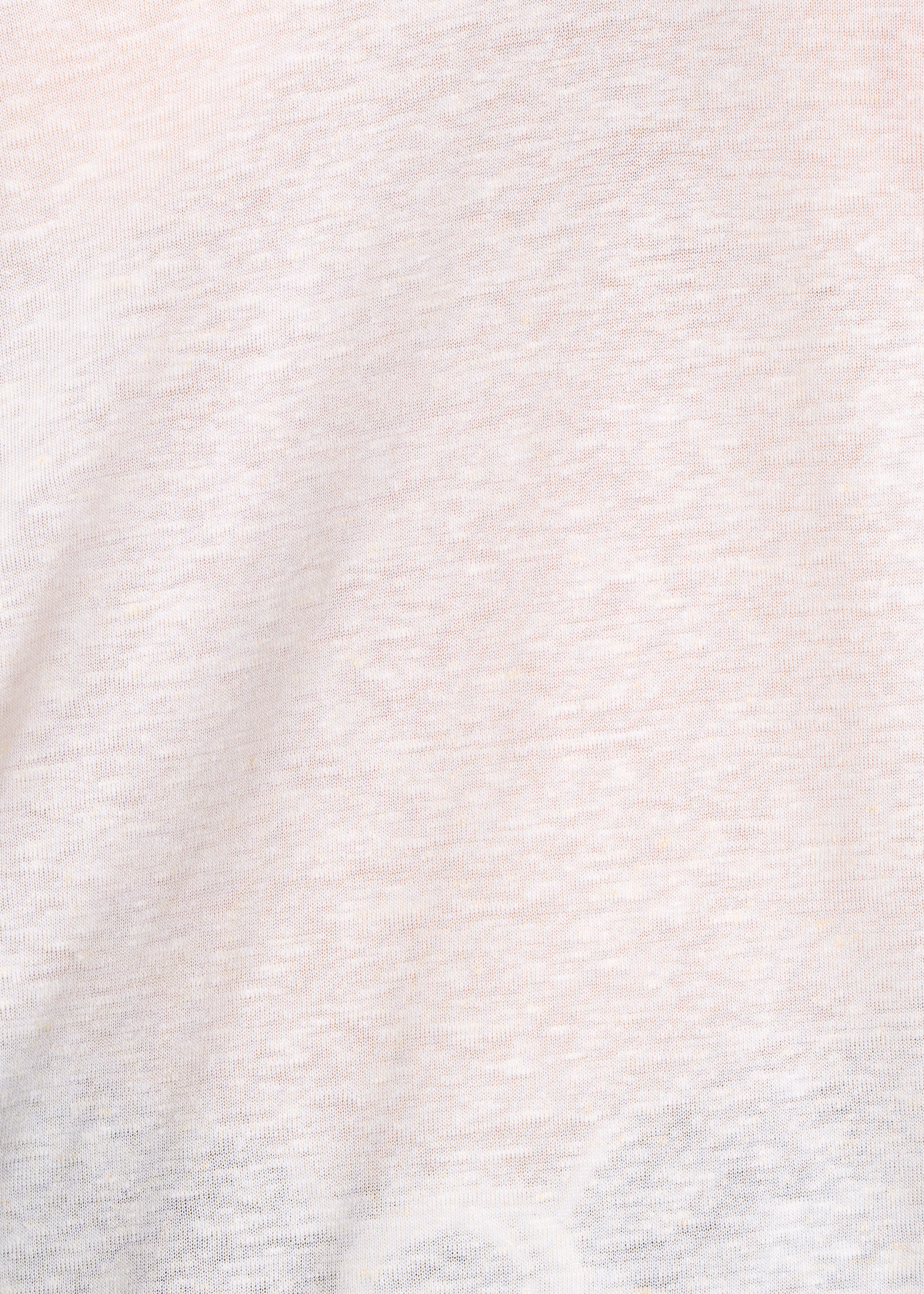 T-shirt écru in lyocell con scollo a V e maniche corte