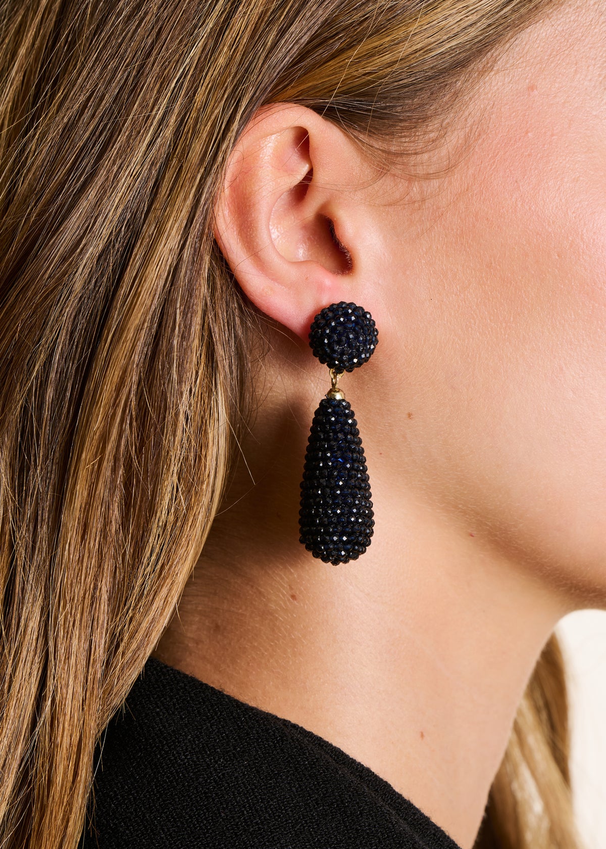 Long blue earrings