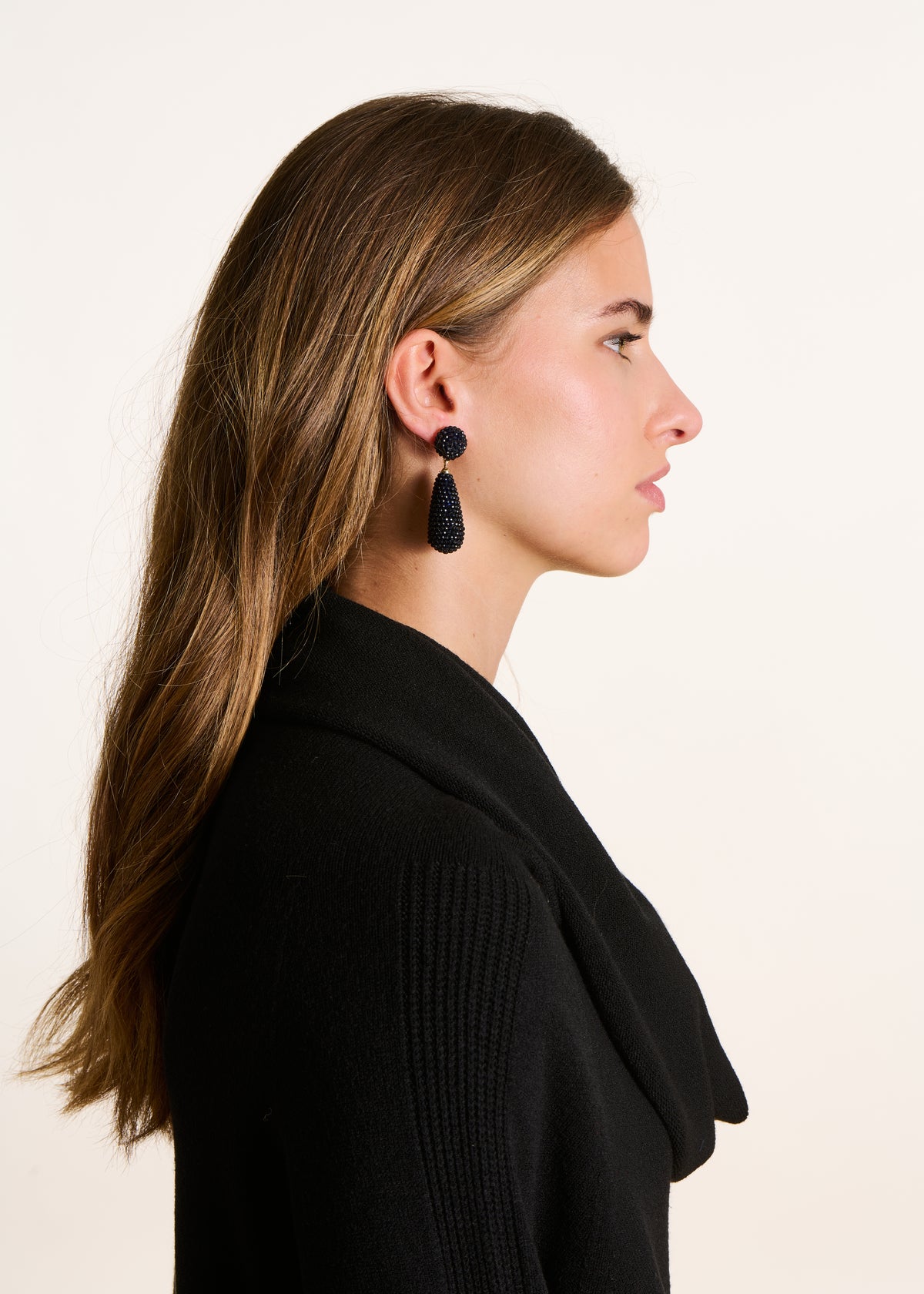 Long blue earrings