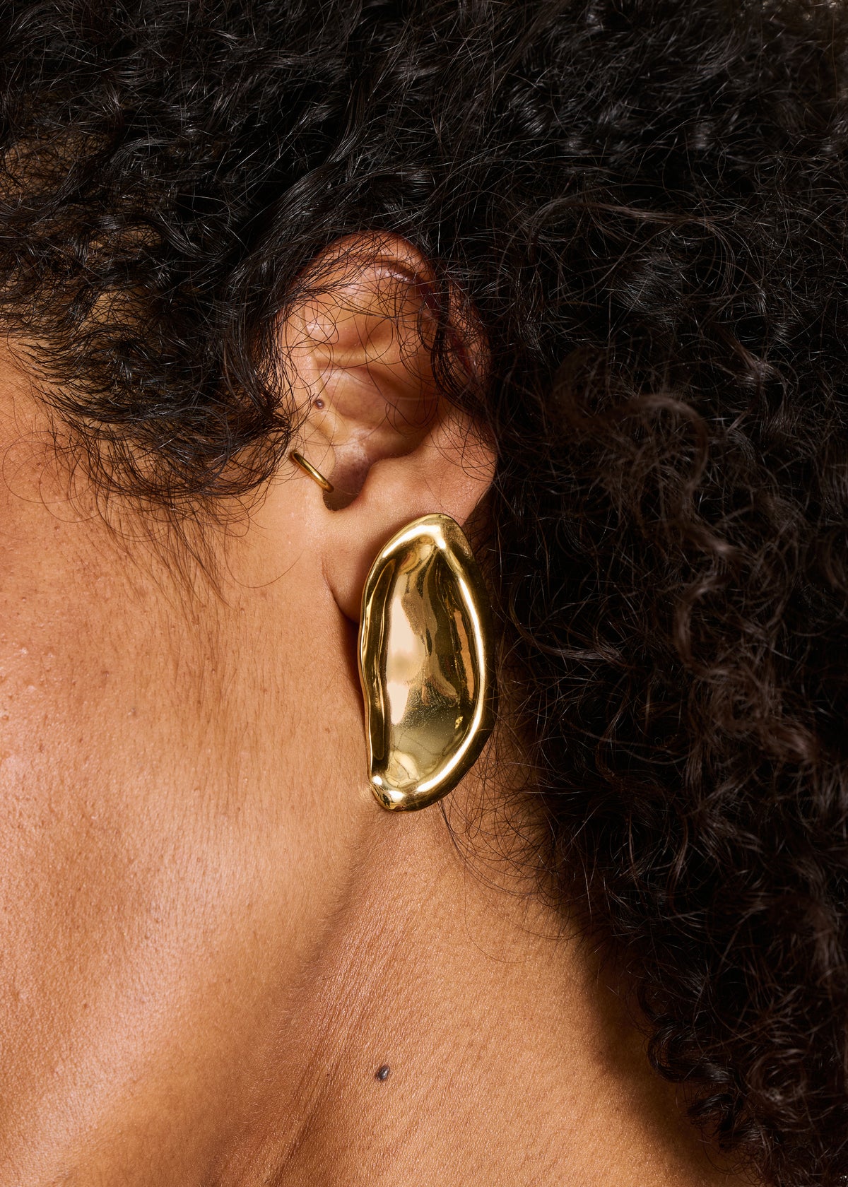 Gold-tone stud earrings