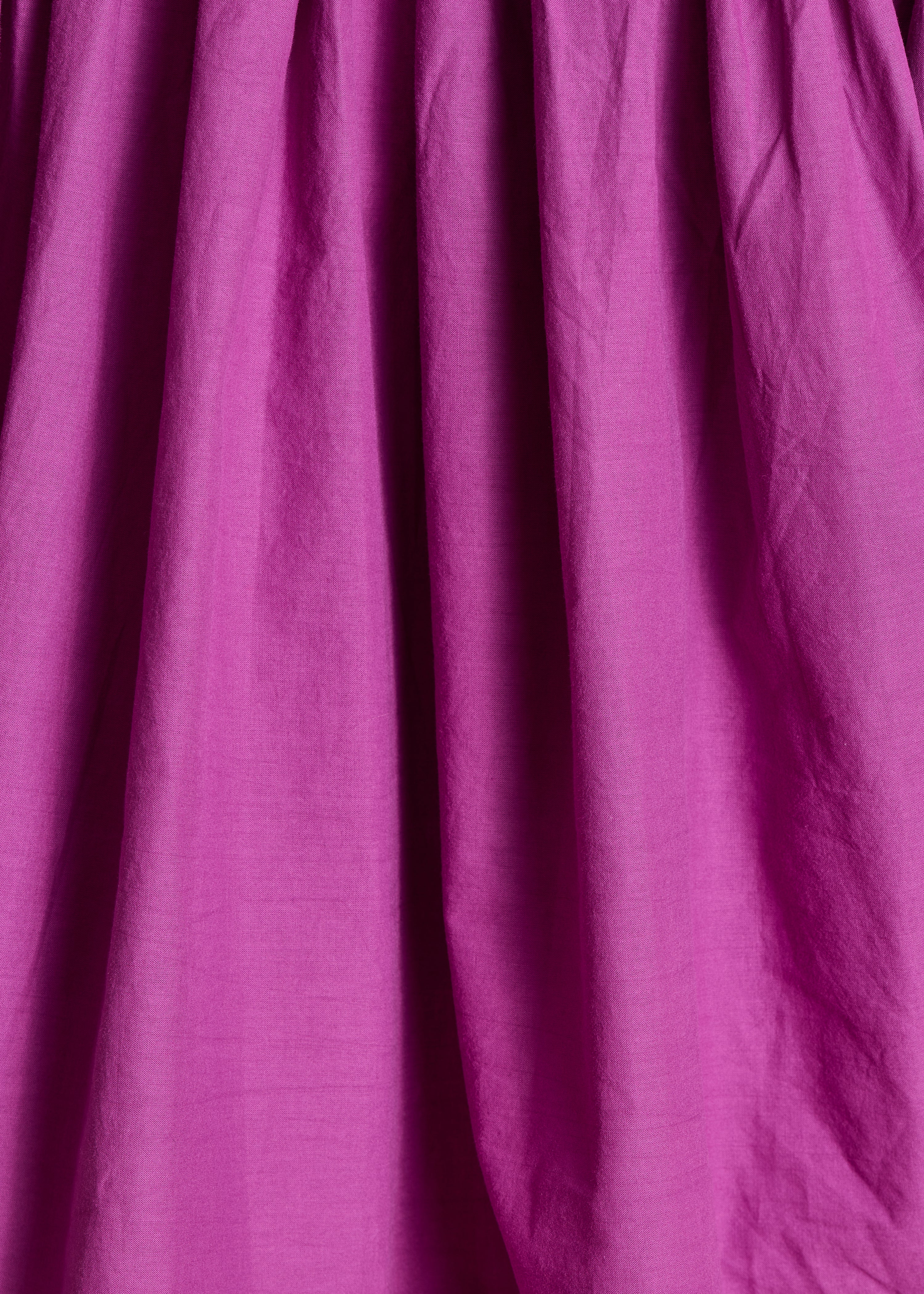 Chemisier rose fuchsia uni en coton manches 3/4
