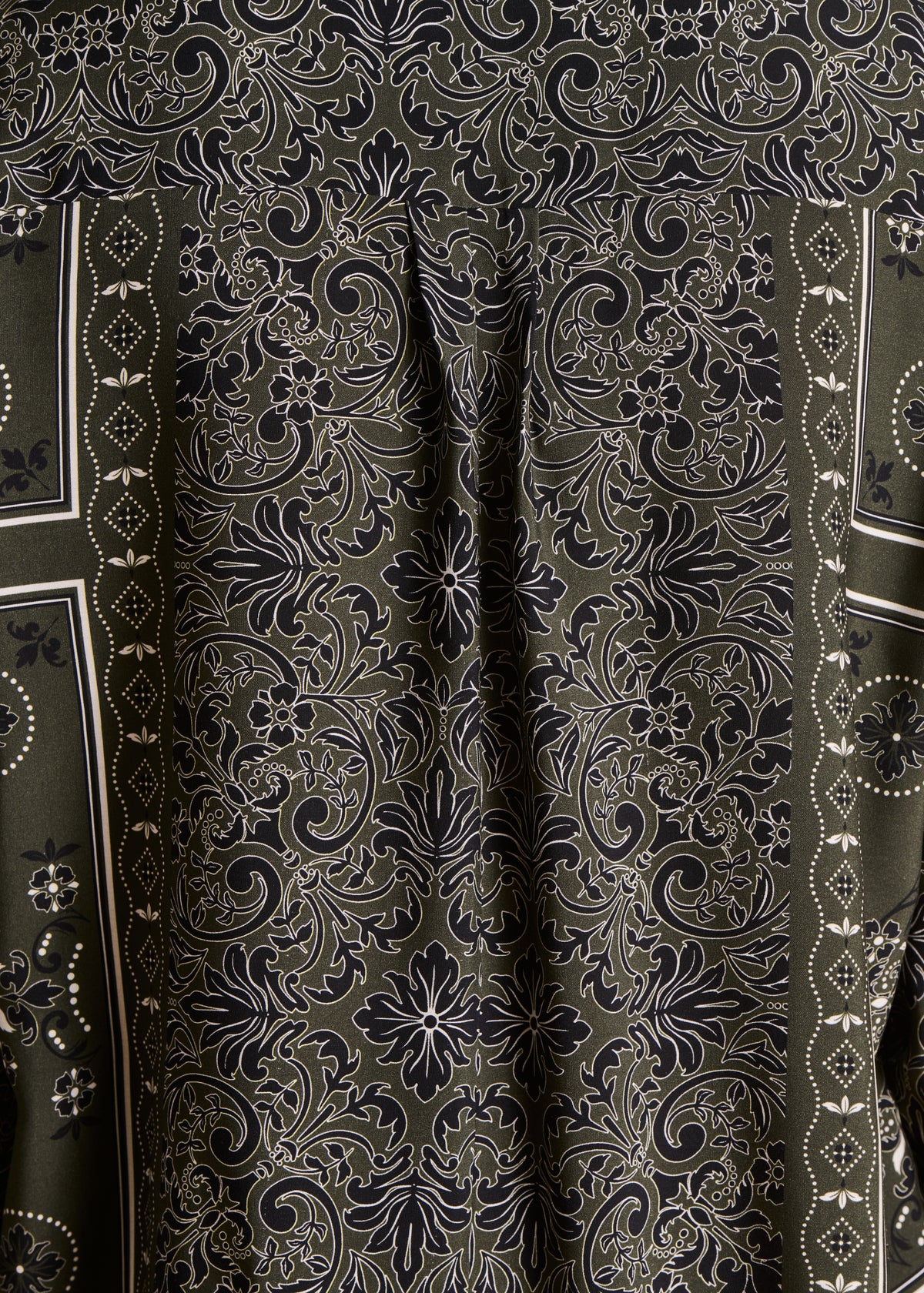Chemise ample kaki à imprimé foulard