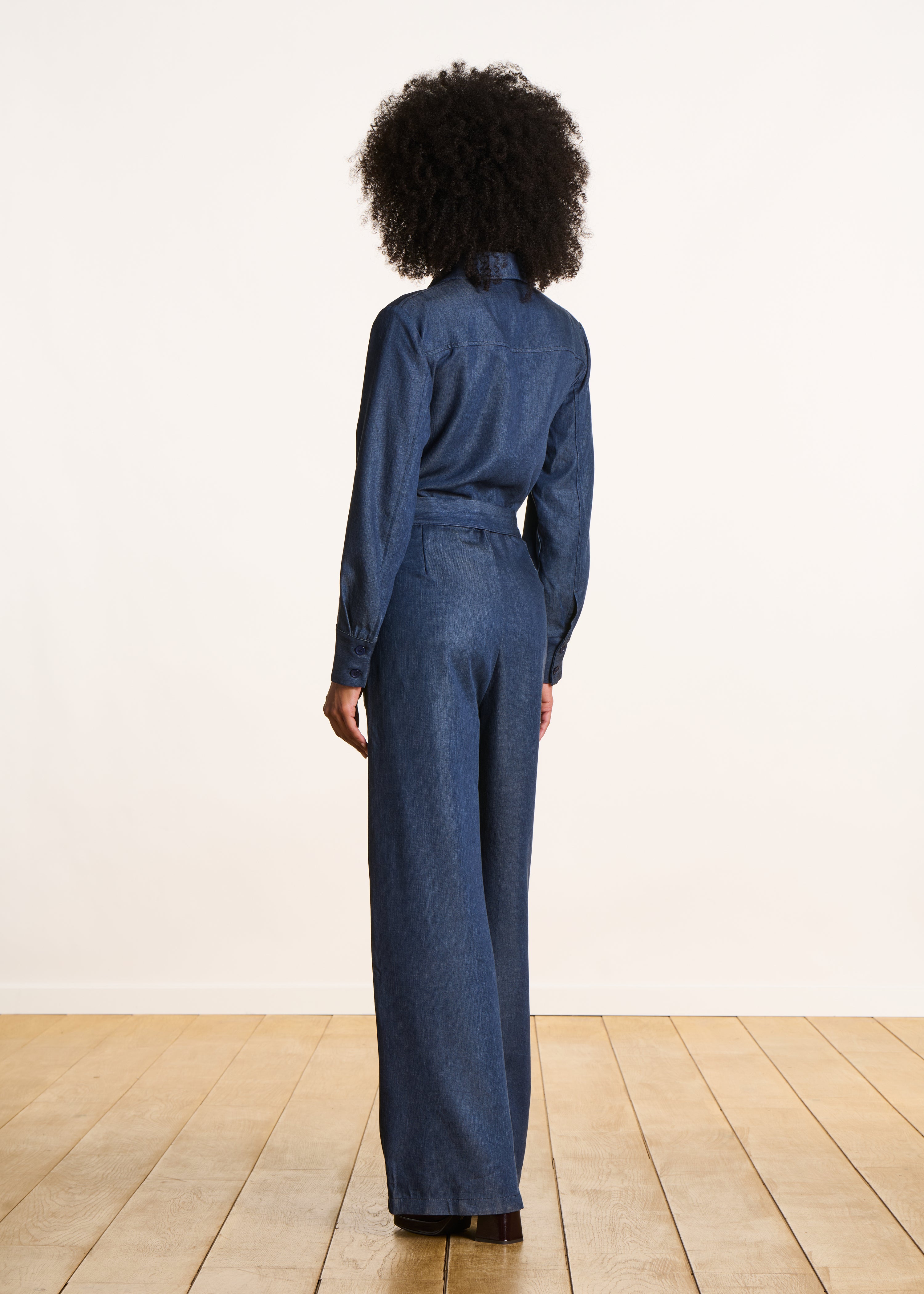 Combinaison pantalon en jean souple brut