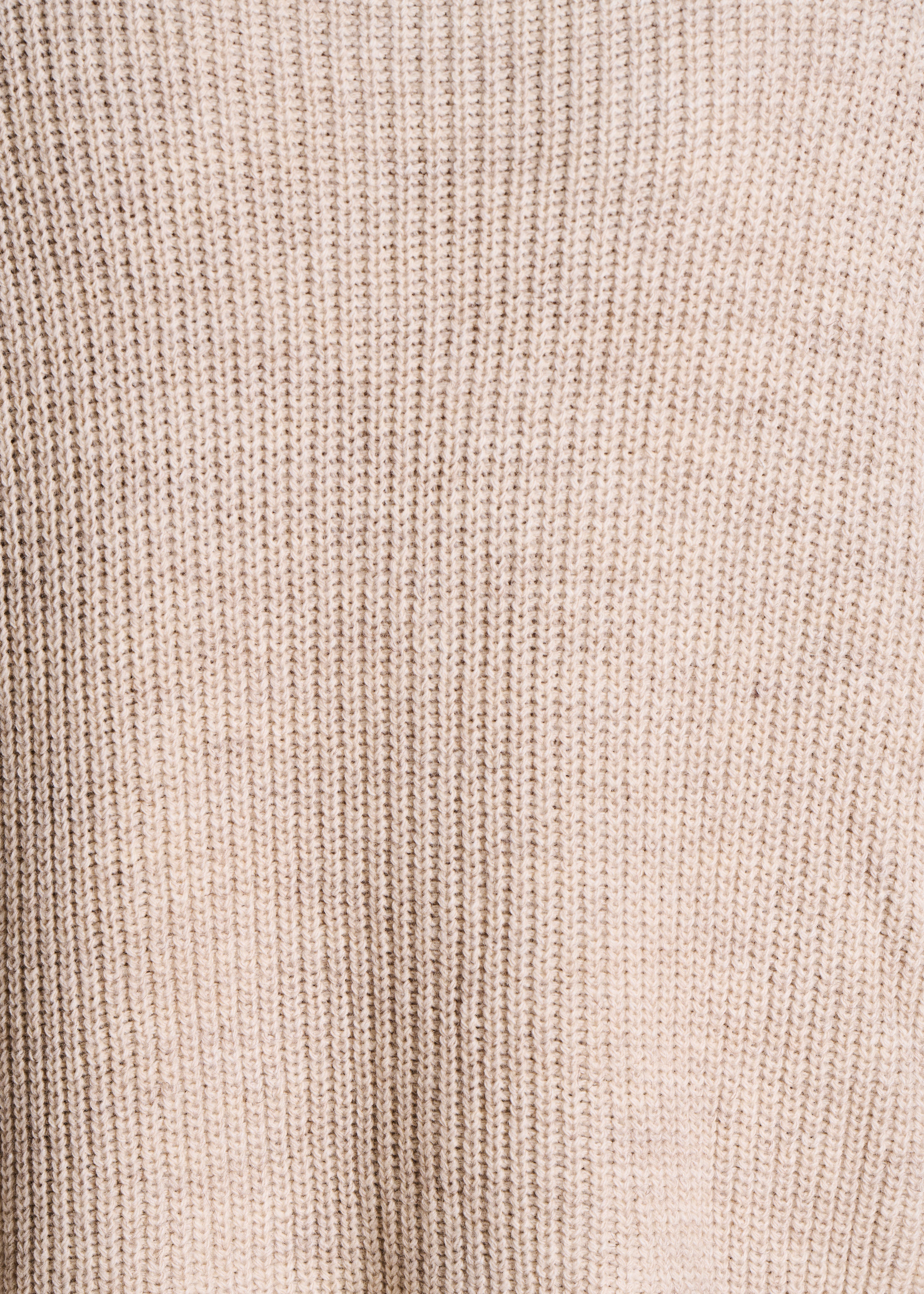 Gilet court beige en côtes perlées