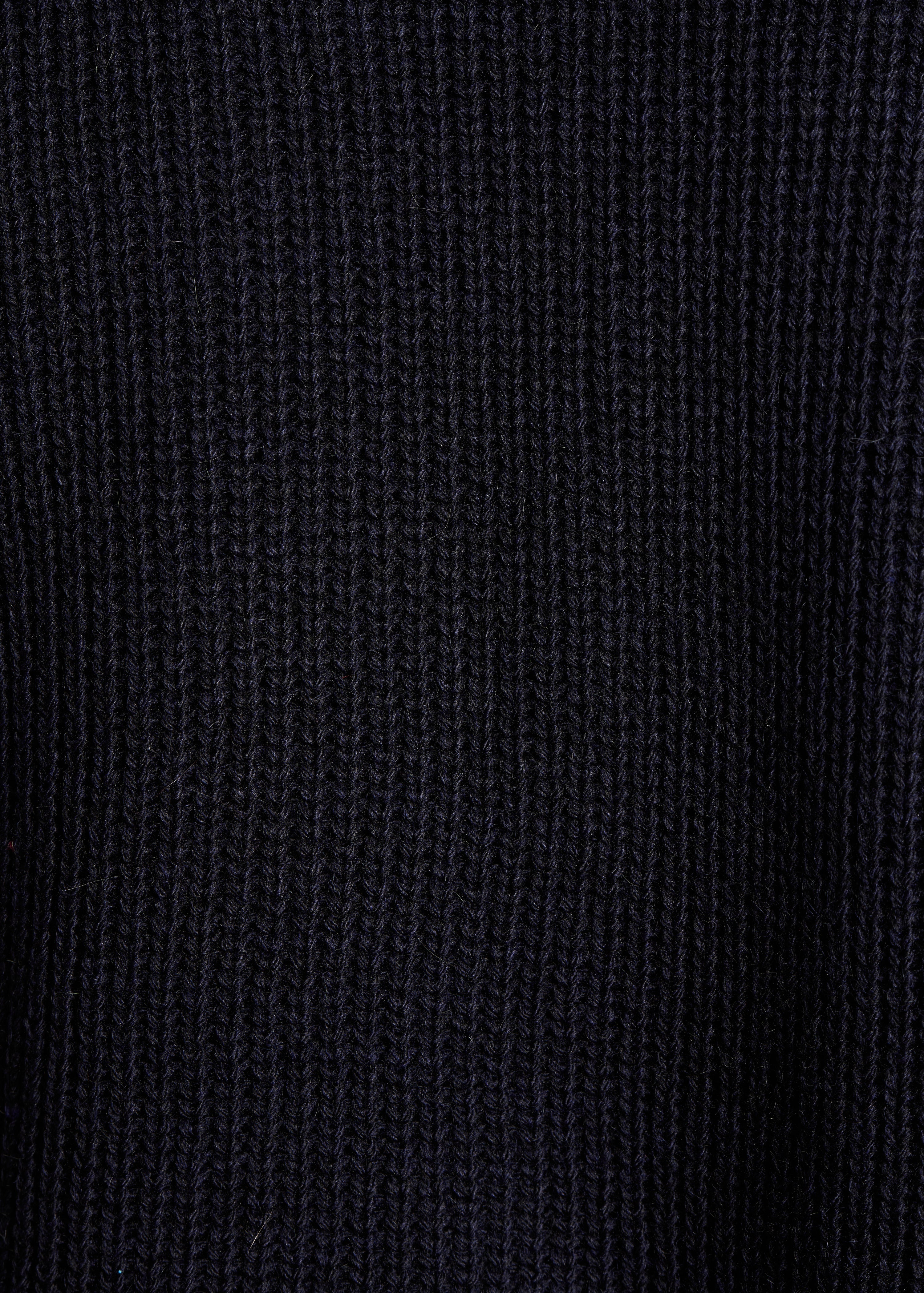 Gilet court sans manches en côtes perlées bleu marine