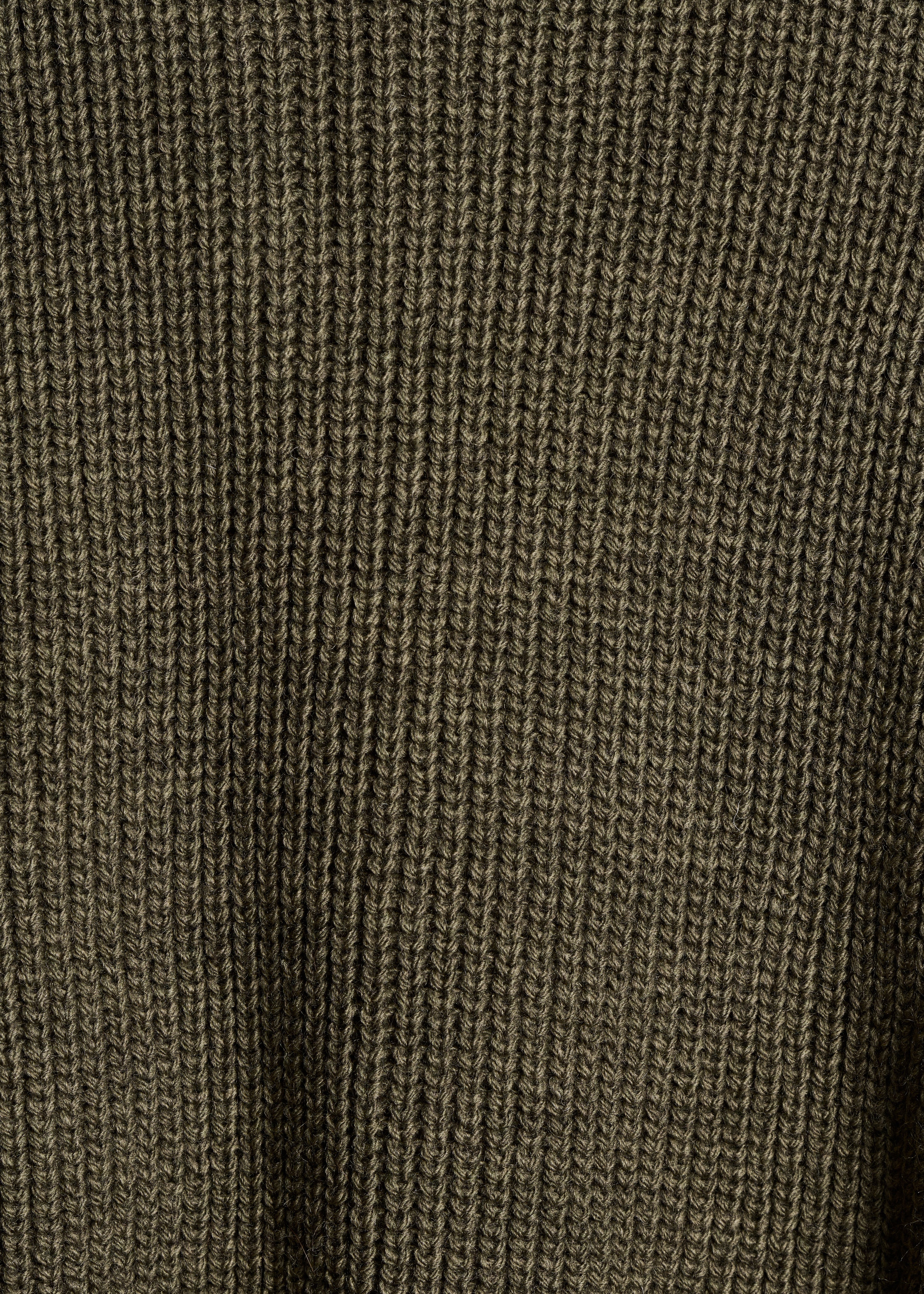 Gilet ceinturé en maille côtes perlées kaki