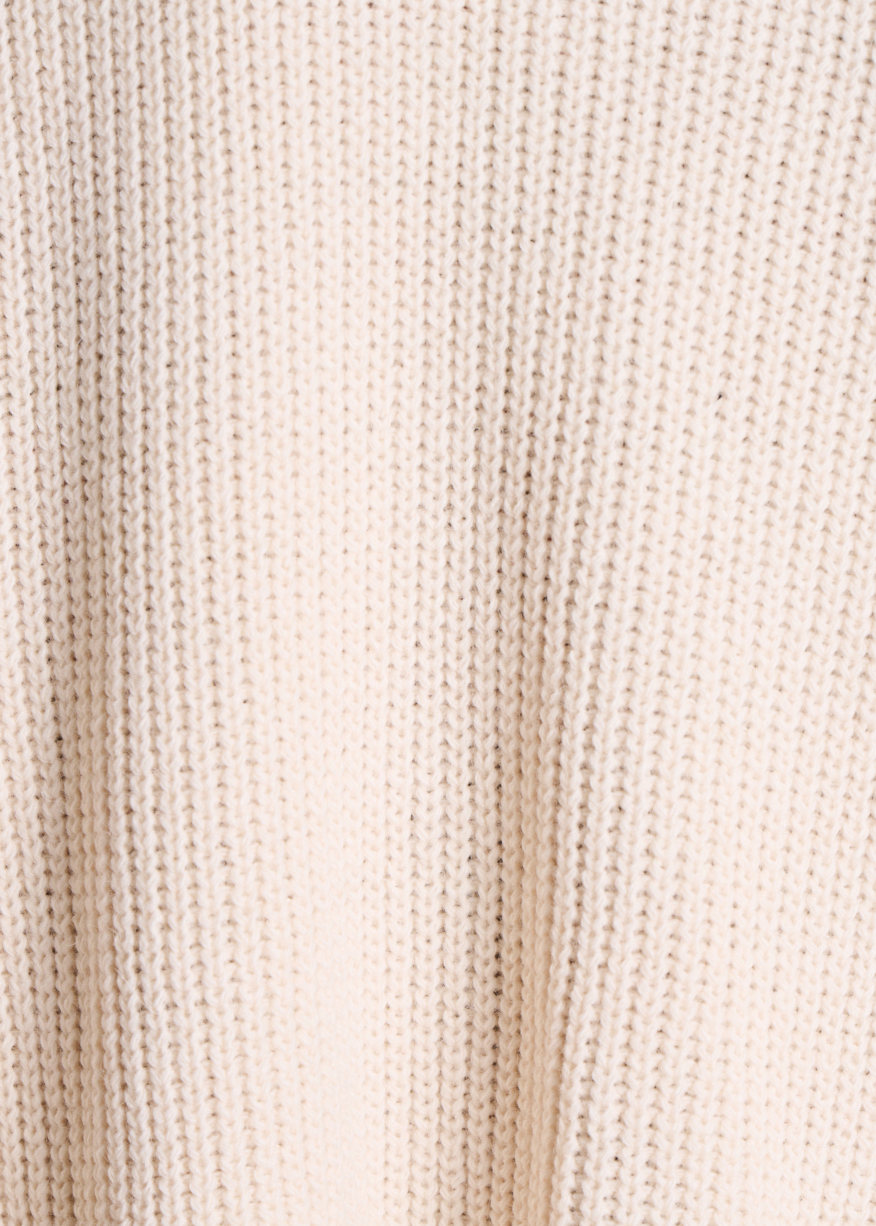 Gilet ceinturé en maille côtes perlées écru