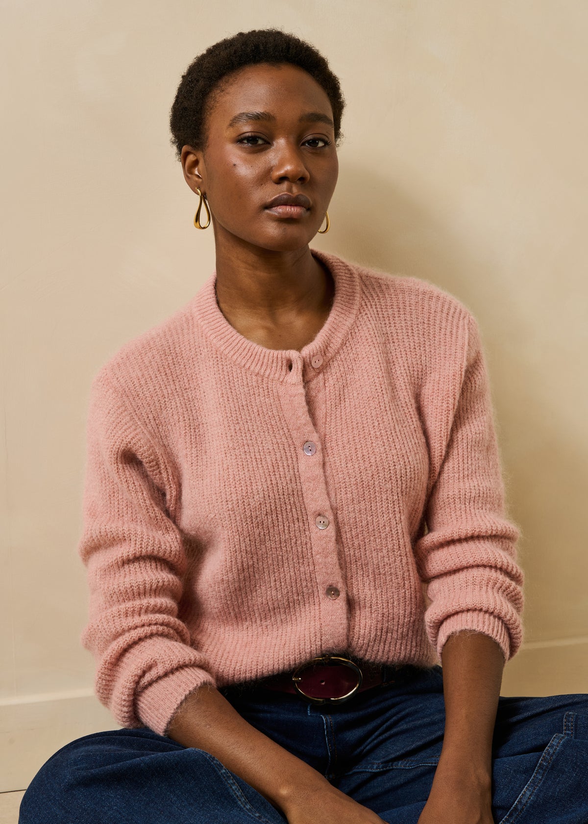 Gilet rose pâle - Zakaria