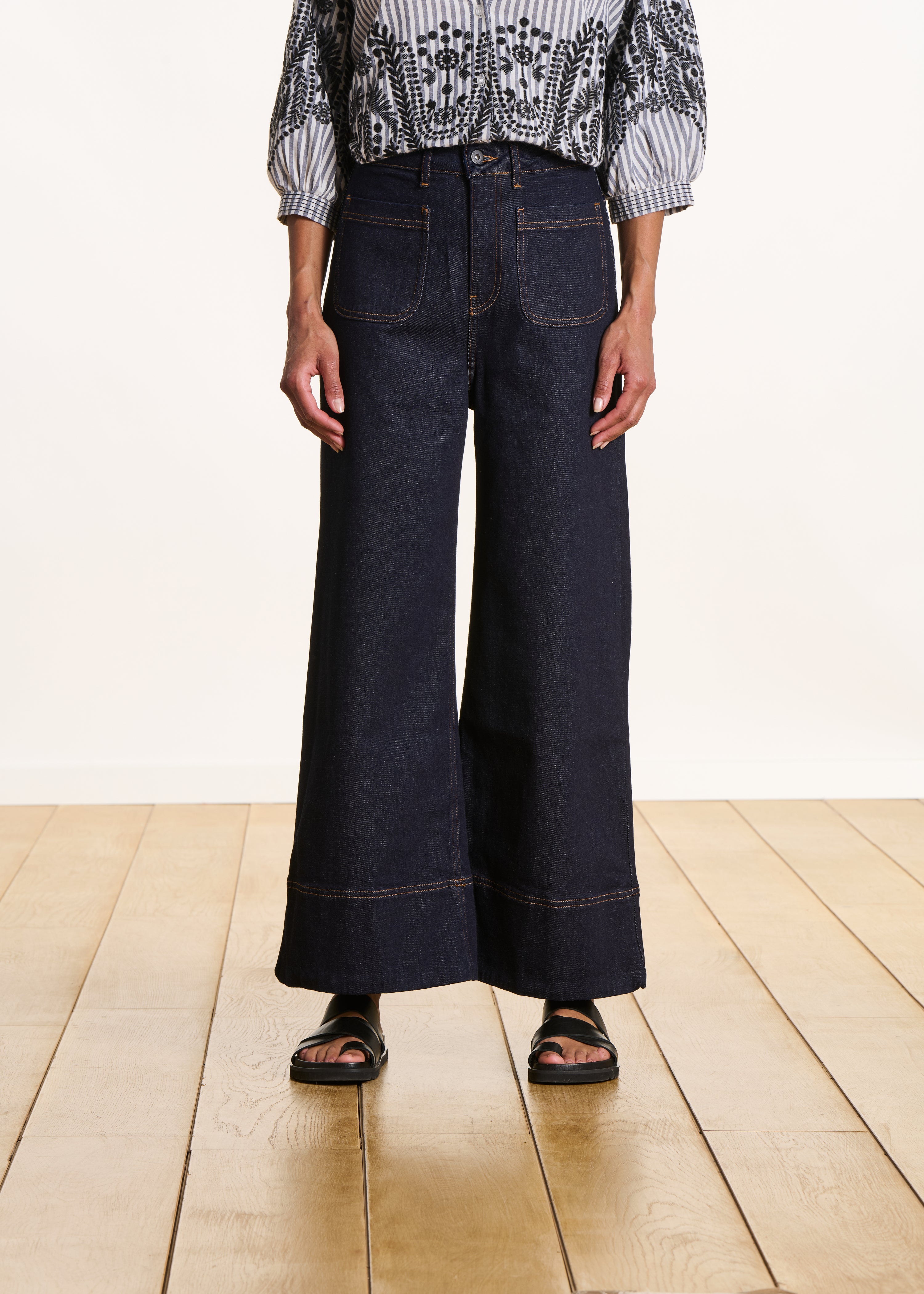 Jean large brut en coton biologique
