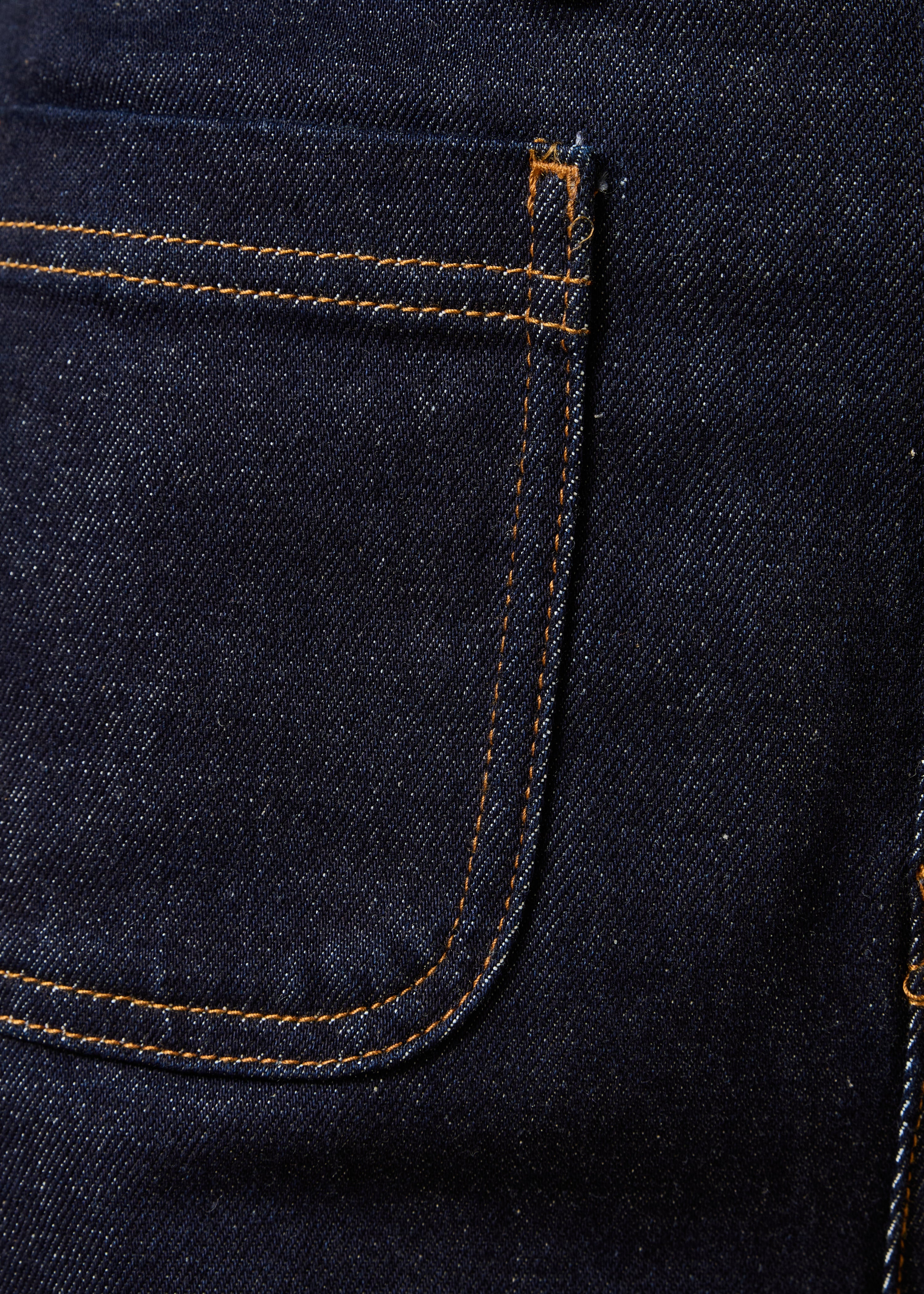 Wide raw jeans in organic cotton
