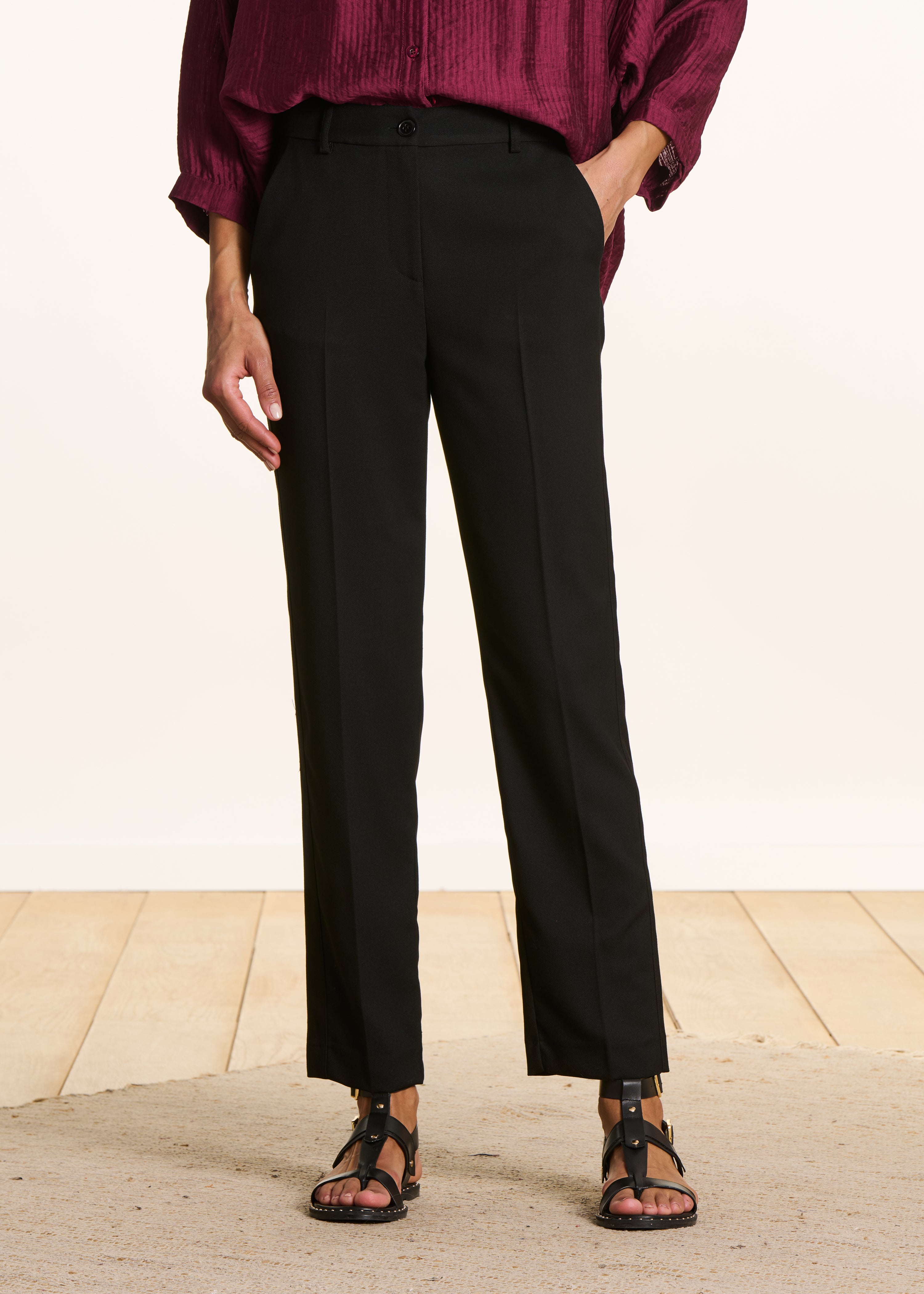 Pantaloni a sigaretta 7/8 nero