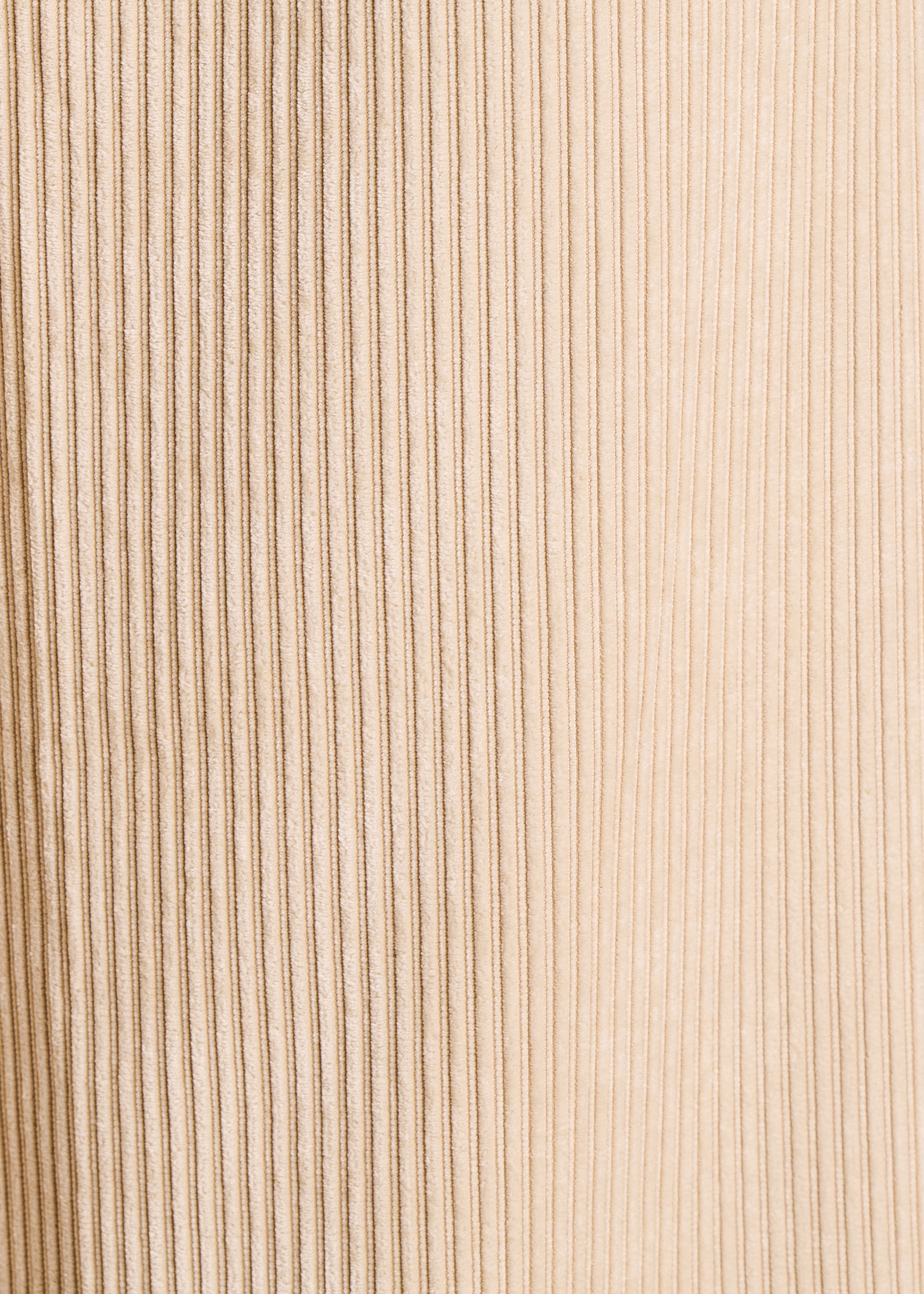 Pantalón cropped ancho en terciopelo acanalado écru