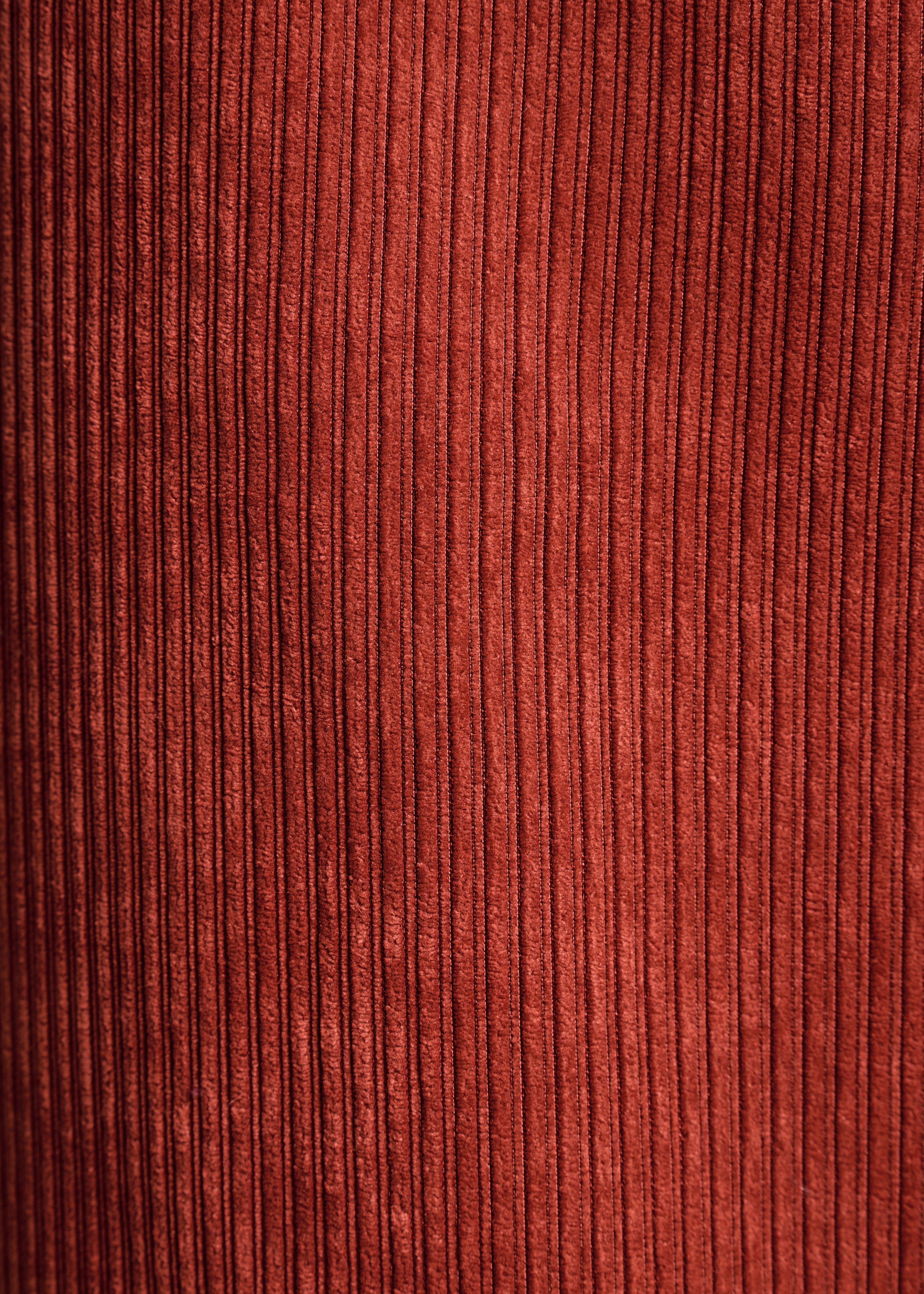 Pantalon cropped large en velours côtelé terracotta