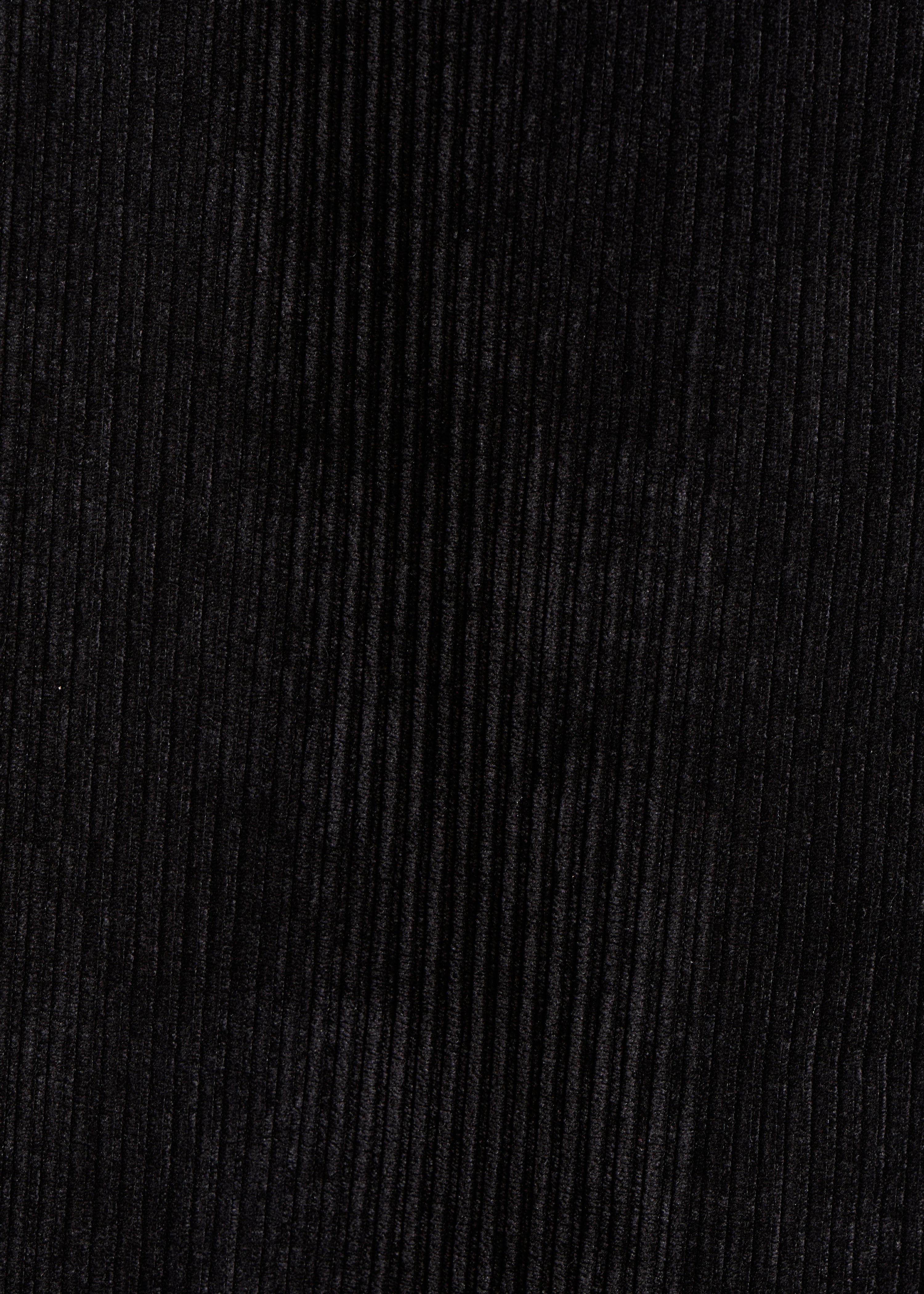Pantalón cropped ancho en pana negro