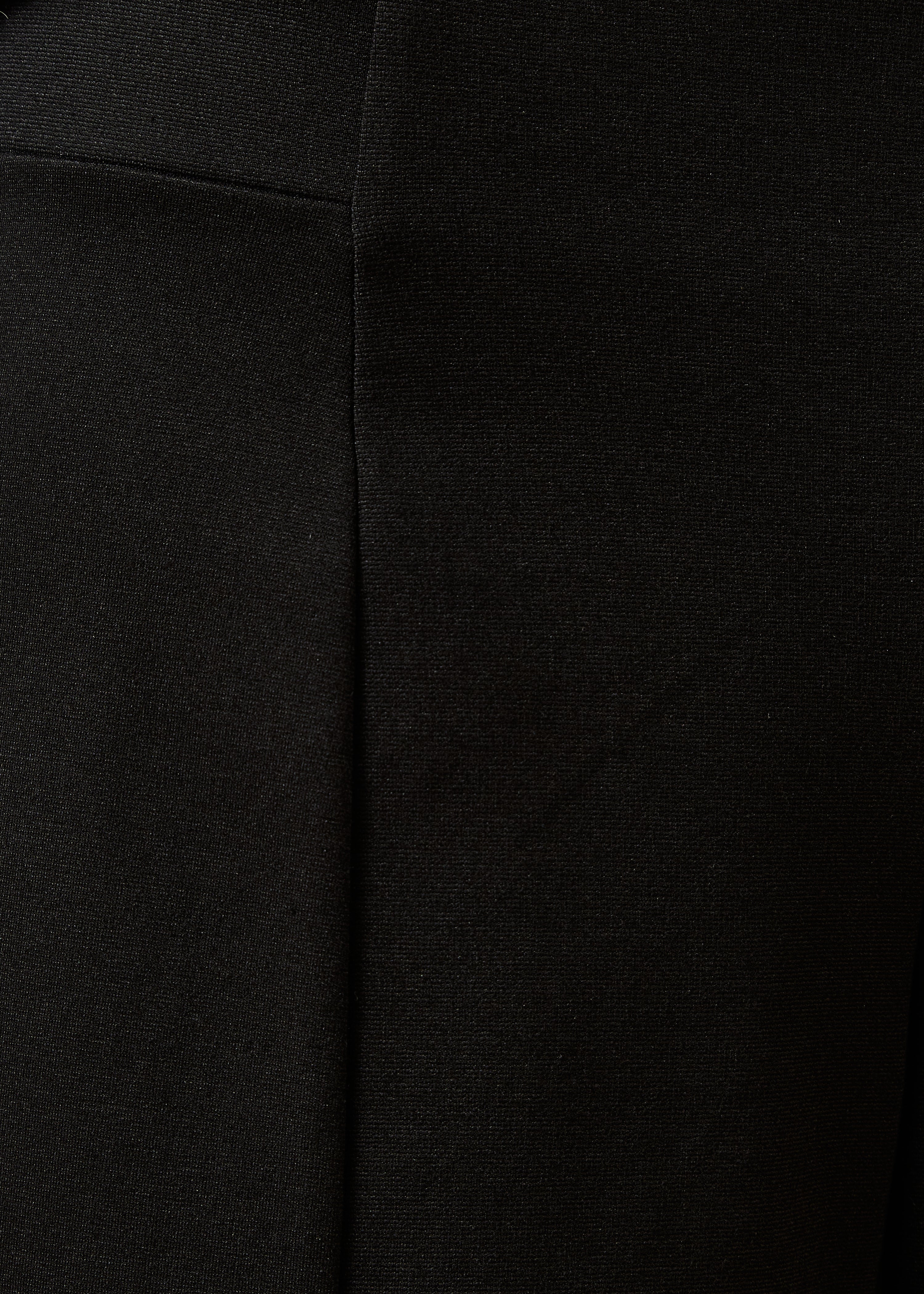 Pantalon cropped en jersey milano noir taille élastique