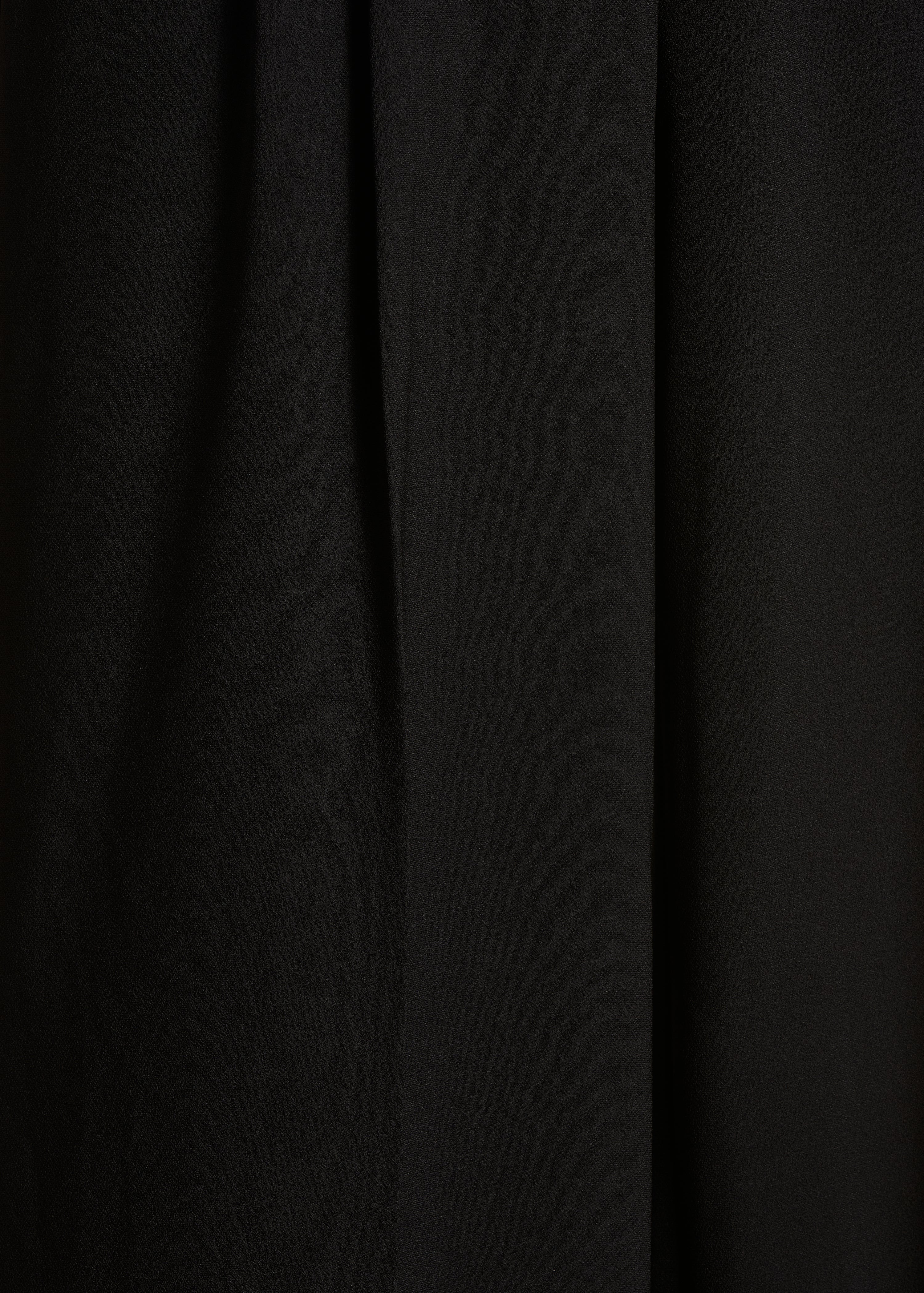 Pantalon large noir doublé à taille haute