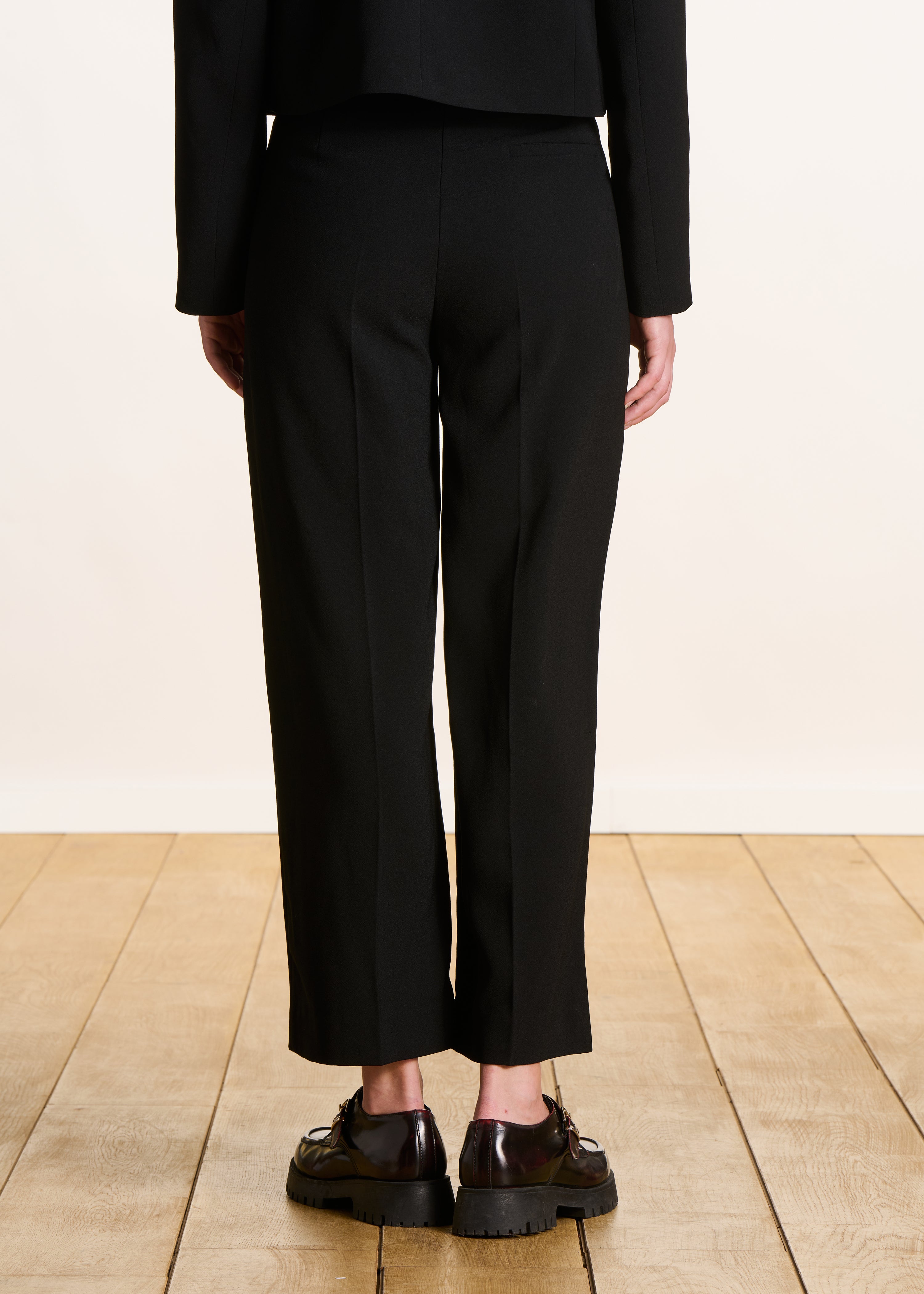 Pantalon droit noir 7/8ème