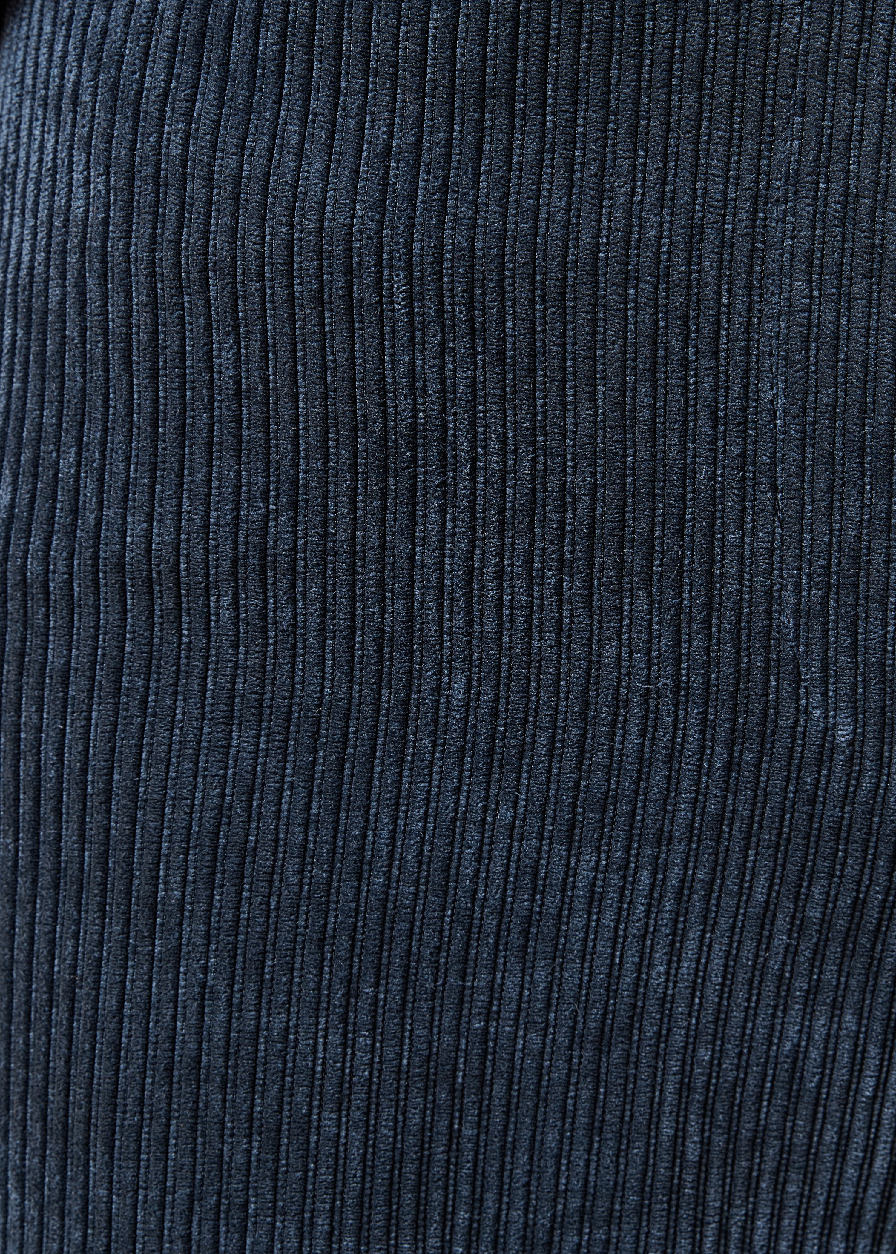 Pantalone largo blu grigio in velluto a coste