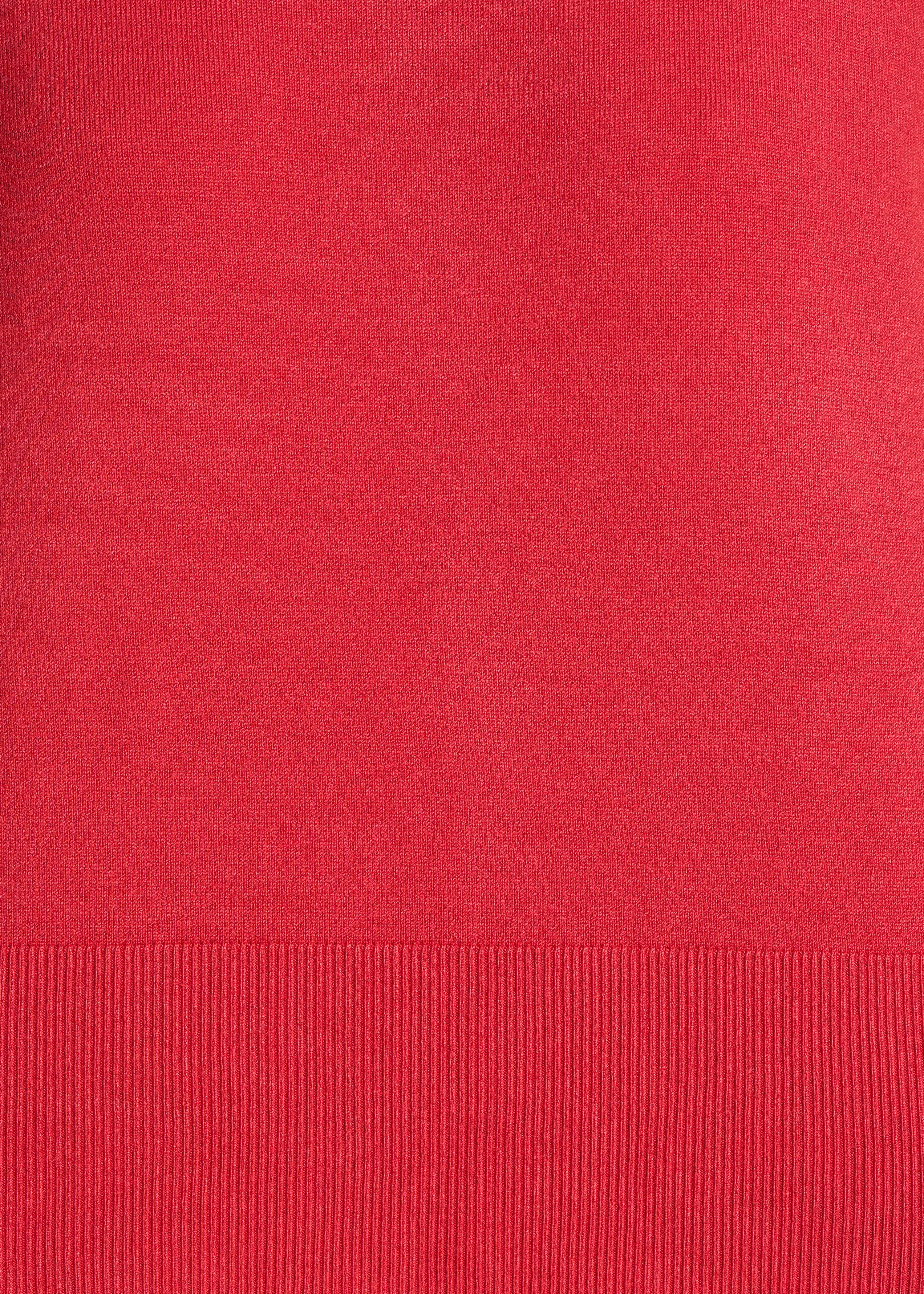 Jersey rojo de manga larga con cuello redondo