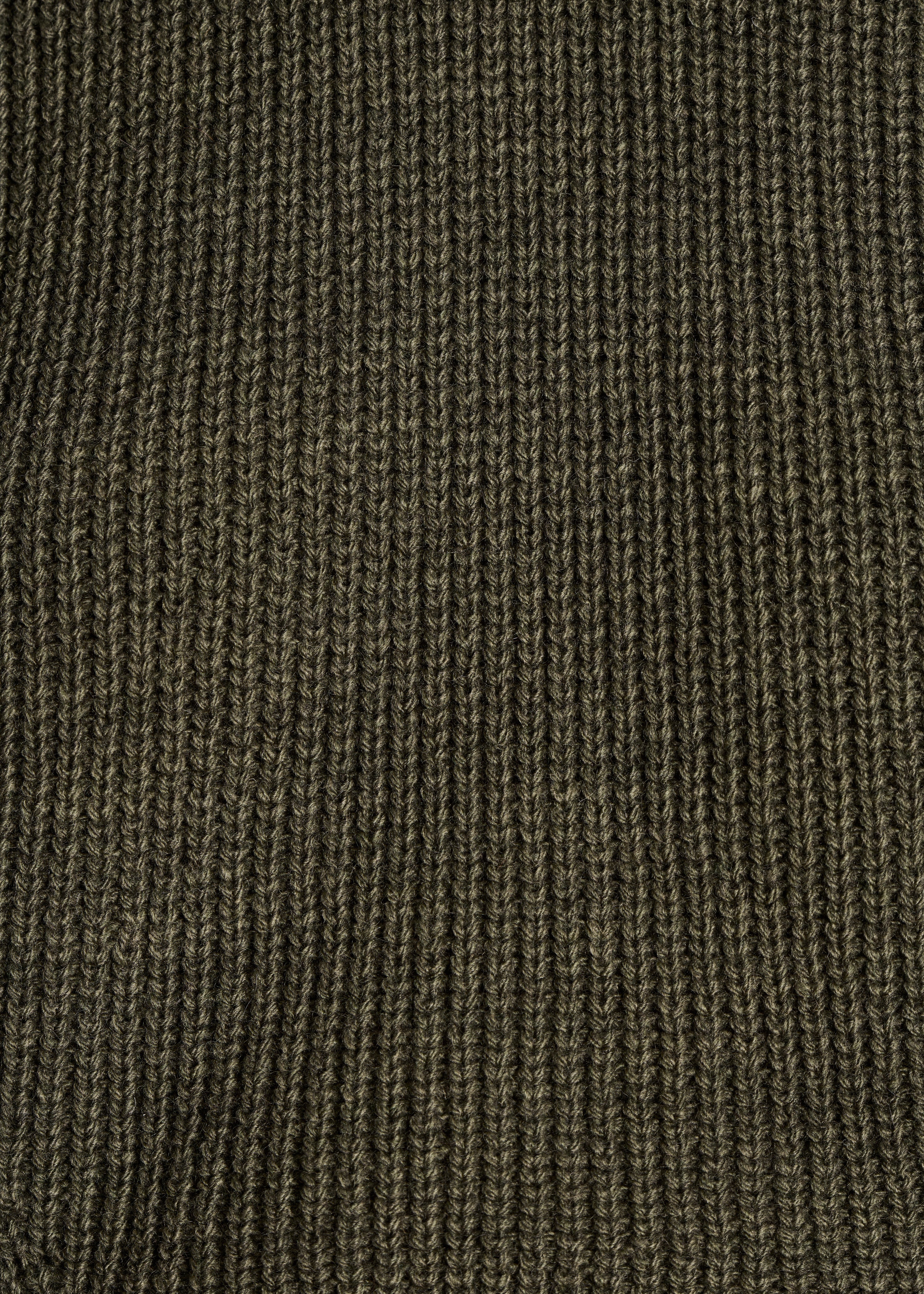 Pull kaki manches longues col rond
