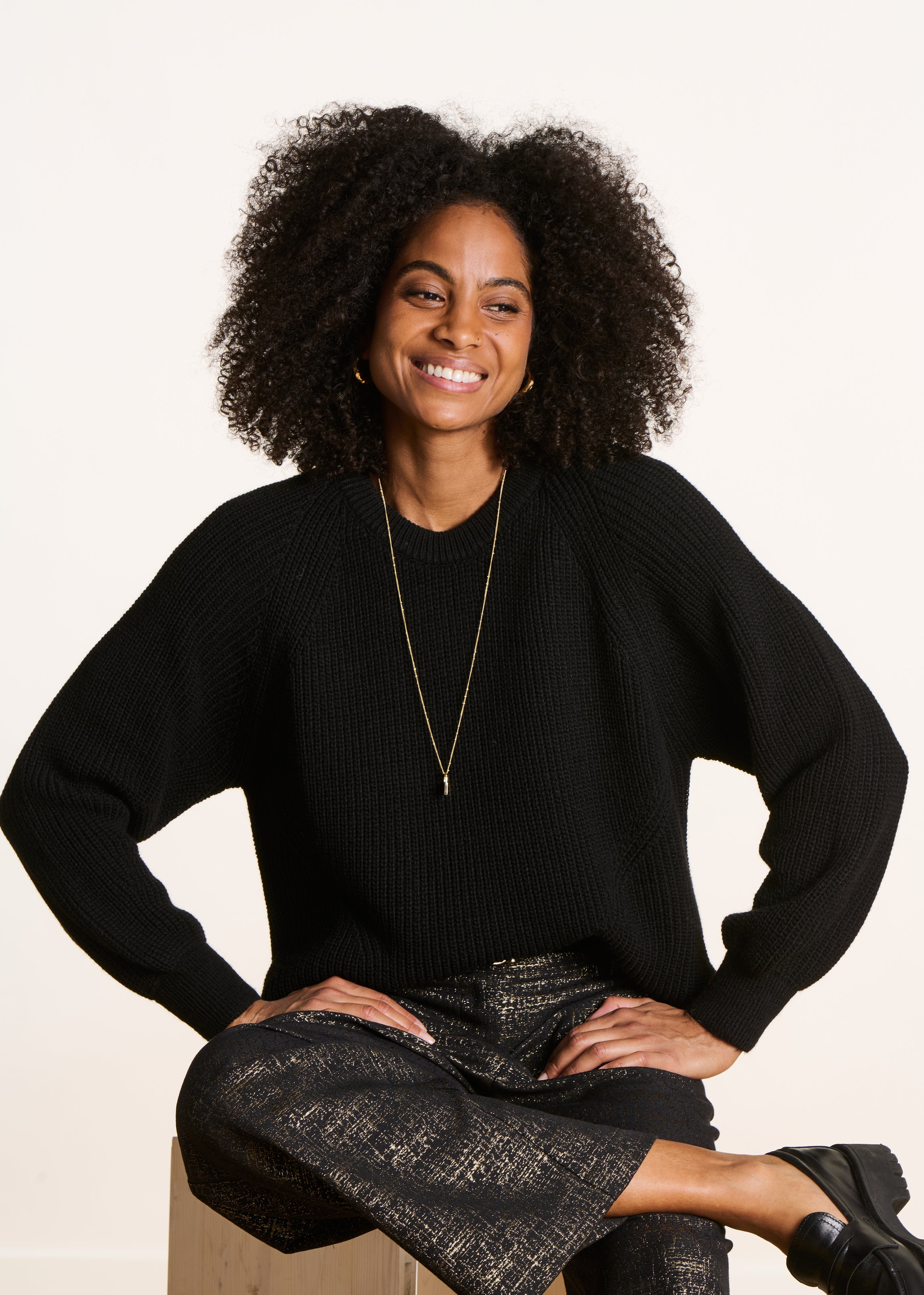 Pull Noir Schwarzer Damen Pullover Mit Stehkragen Selected Homme