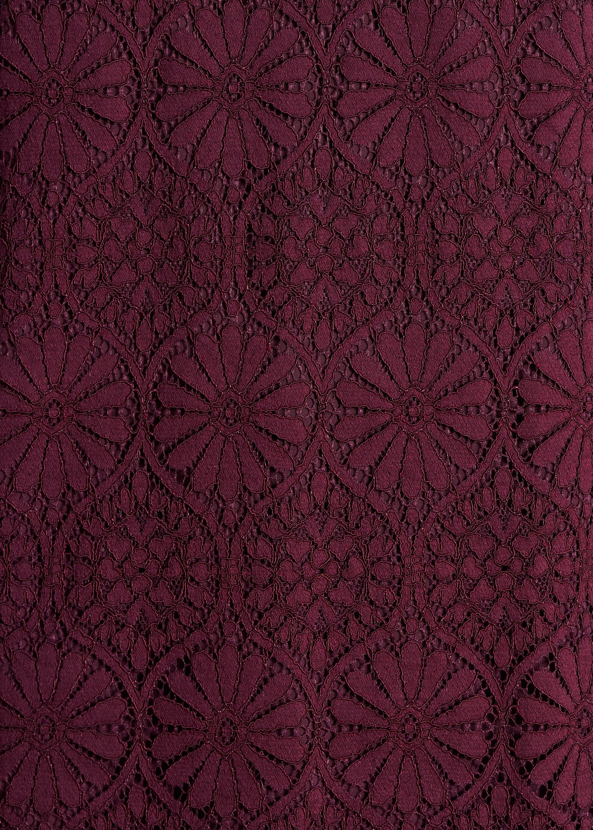 Short burgundy lace dress with long sleeves