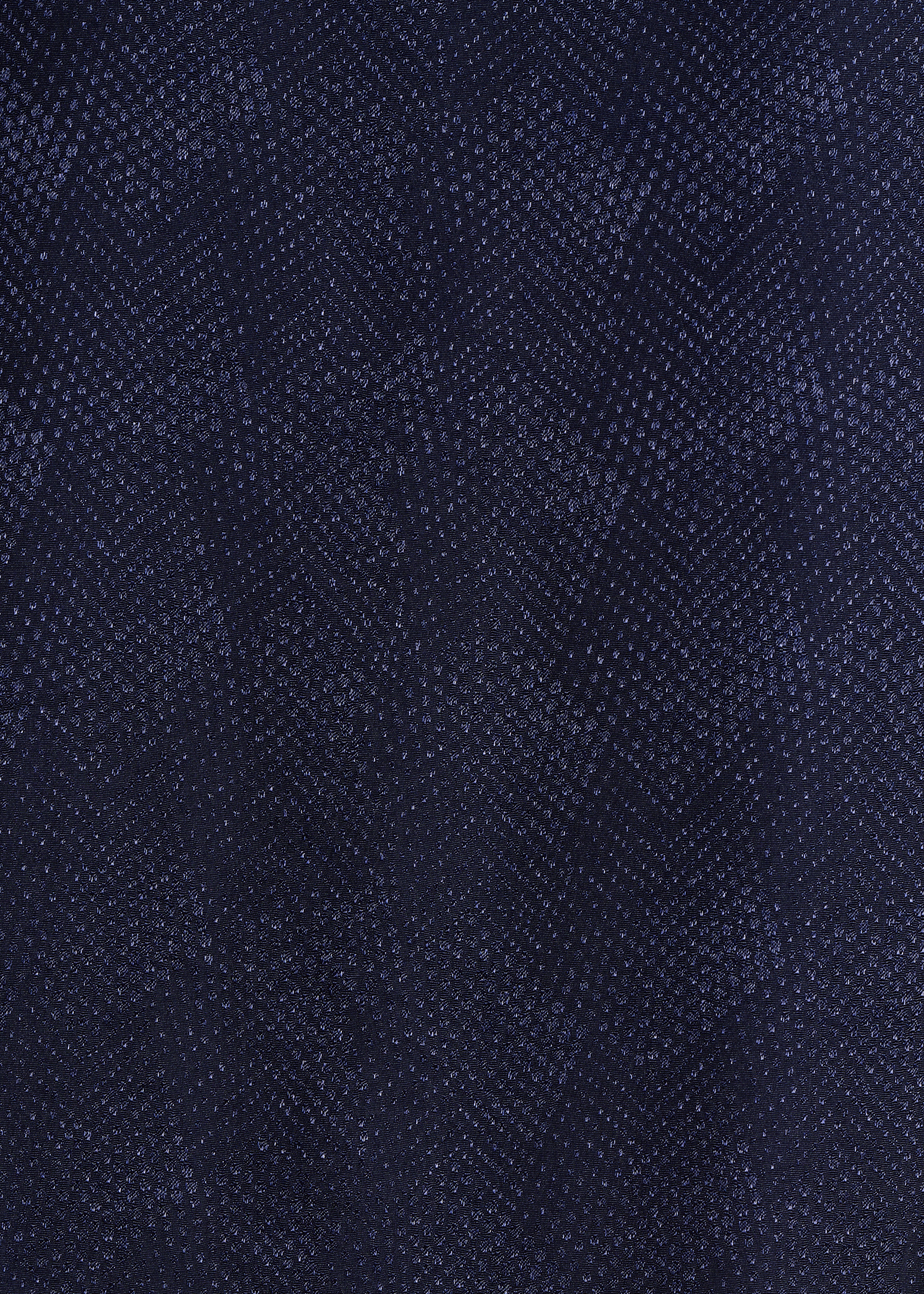 Navy blue fluid top with long sleeves and round neckline