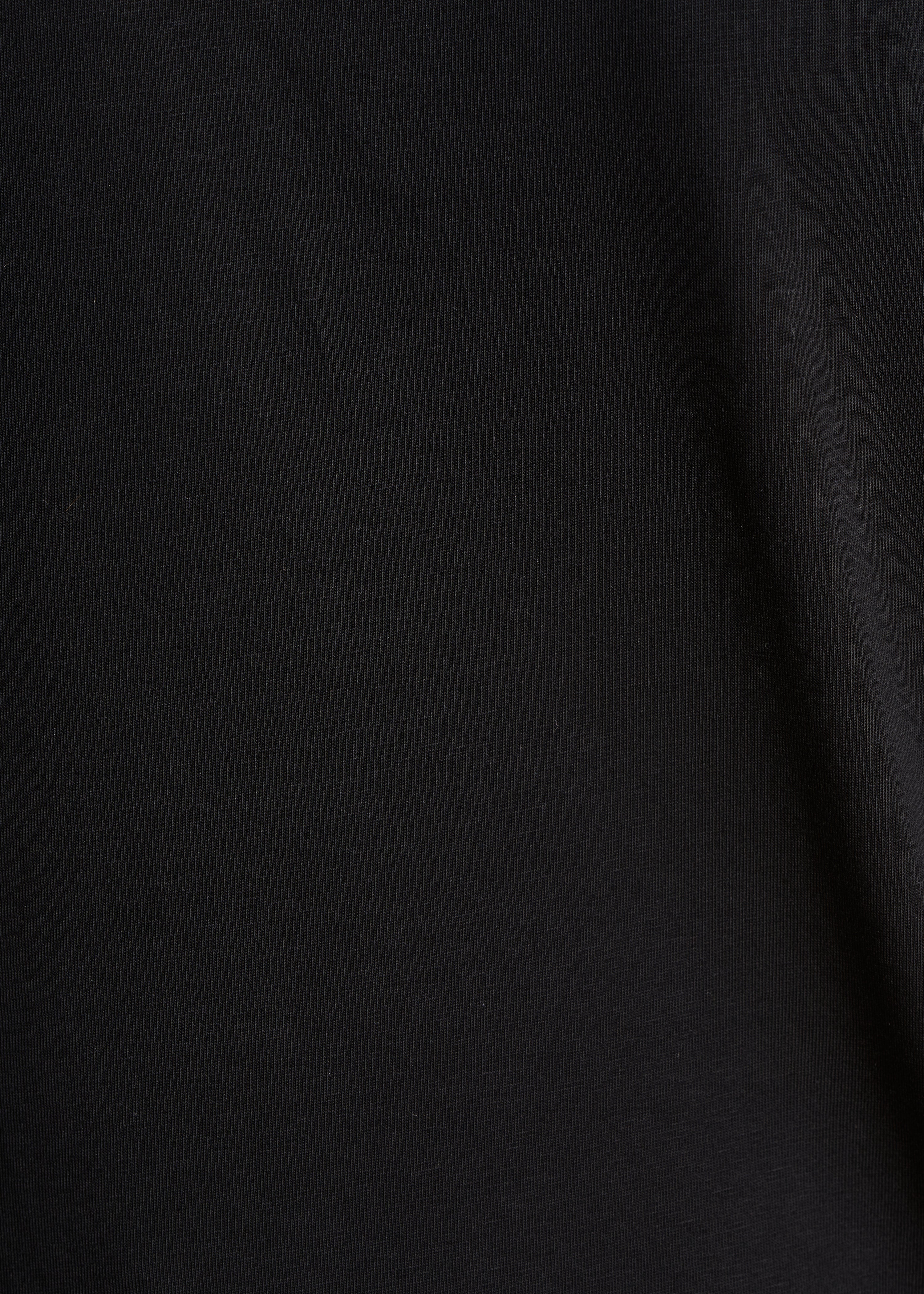 Lockeres T-Shirt schwarz mit Statement aus Bio-Baumwolle, kurze Ärmel