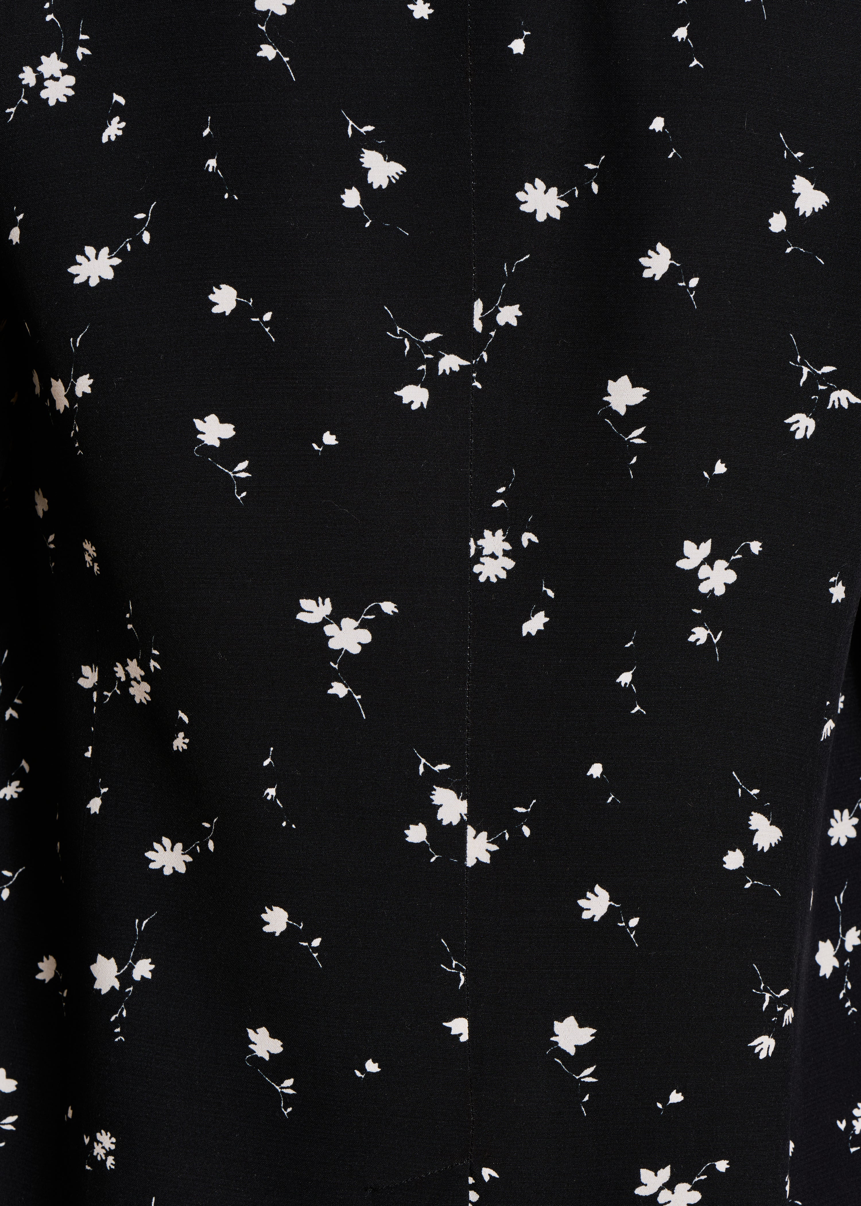 Blazerjacke in schwarz und weiß mit Blumenmuster