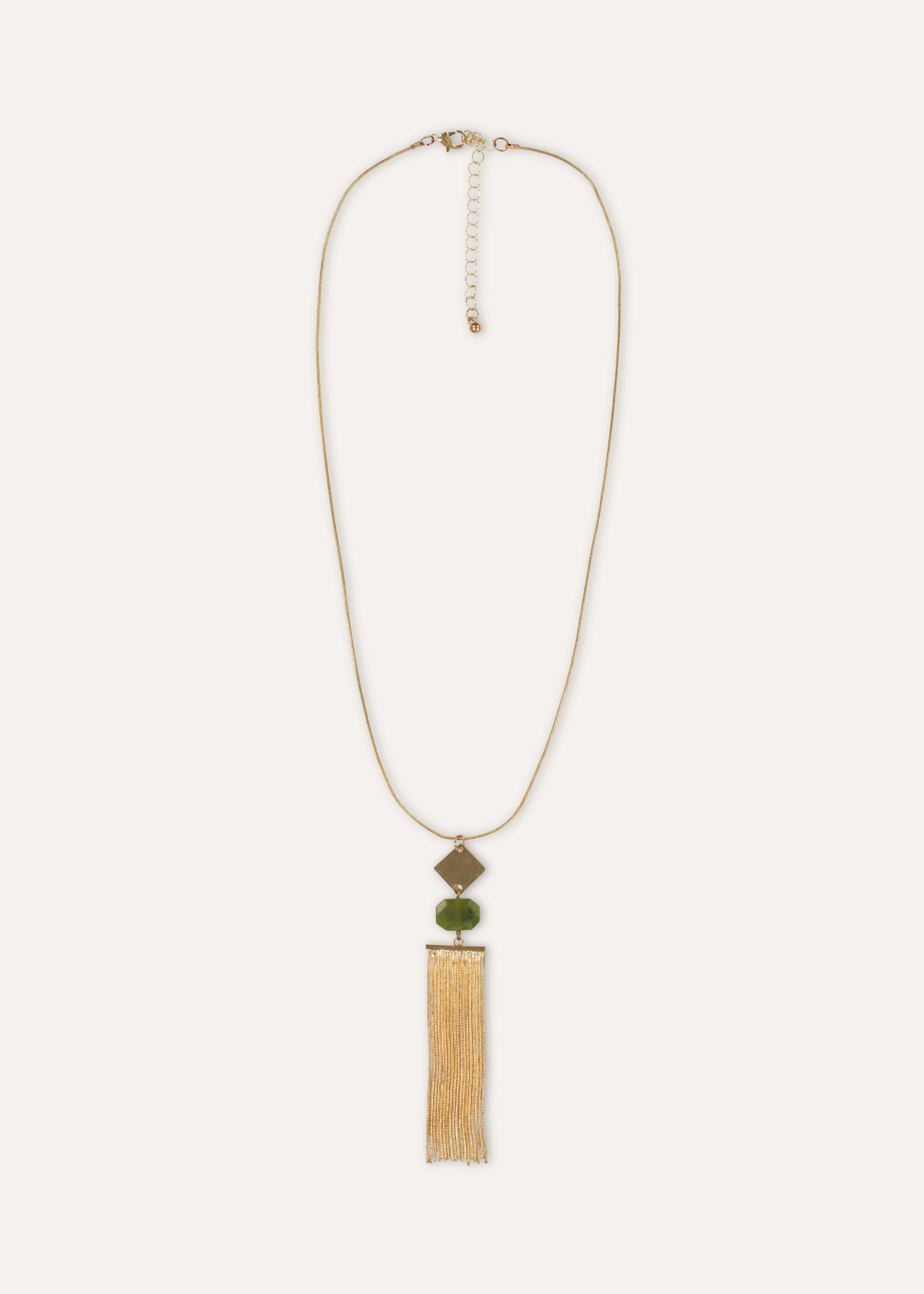 Collar largo dorado ajustable