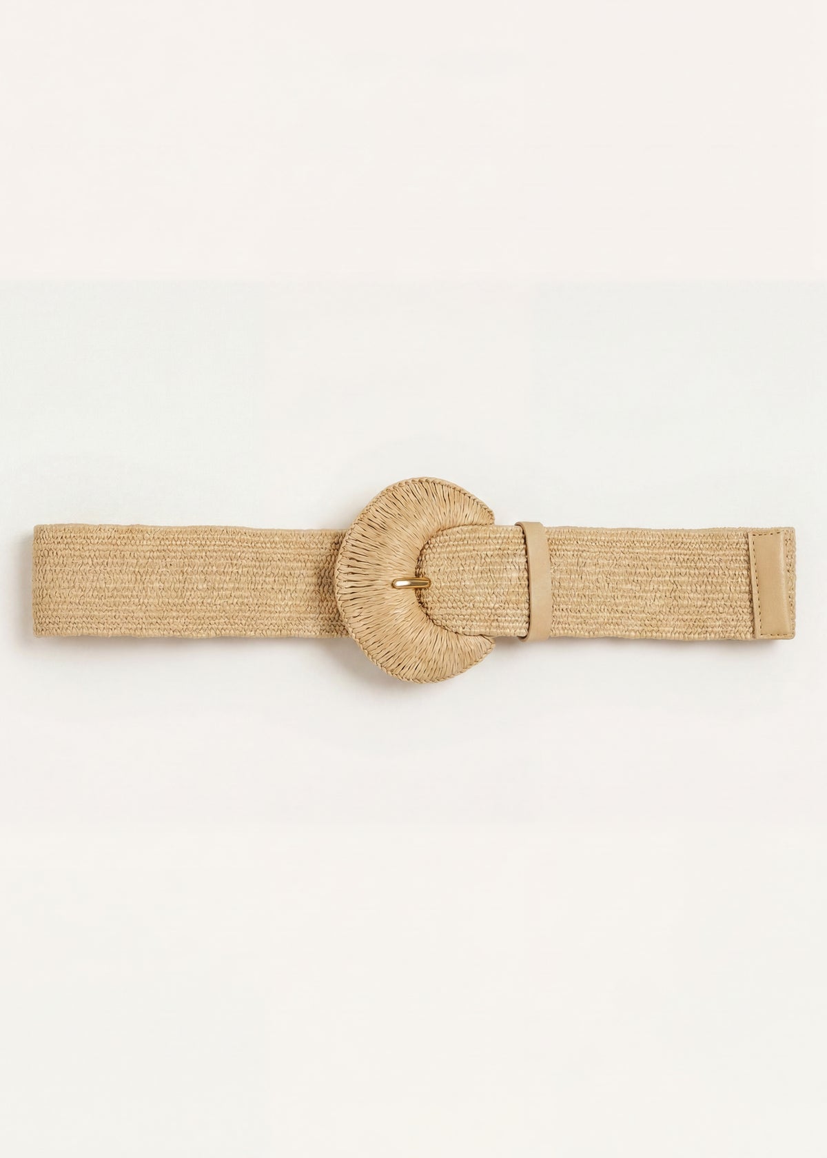 Cintura larga elasticizzata beige