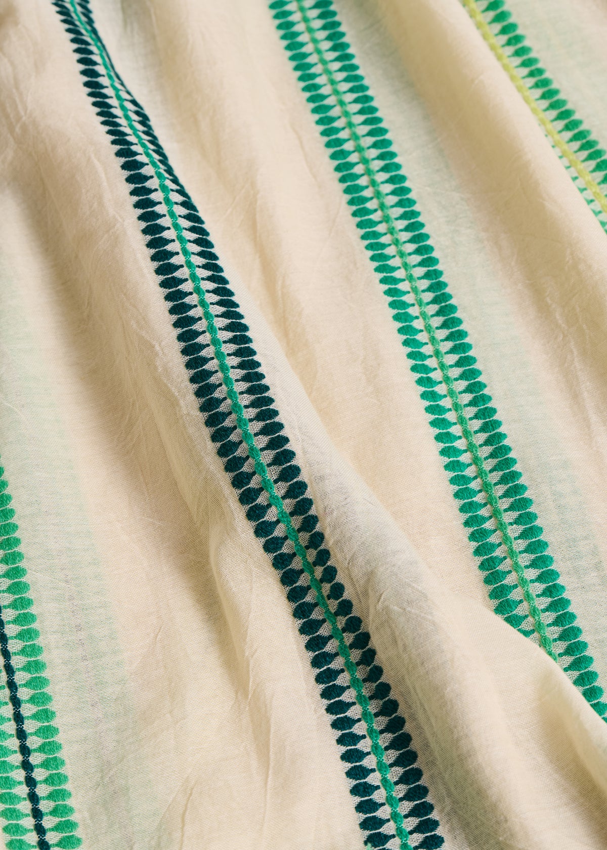 Green Striped Fashion Scarf
