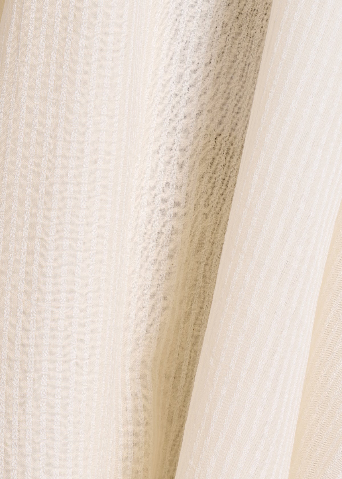 Ecru scarf with fine stripes
