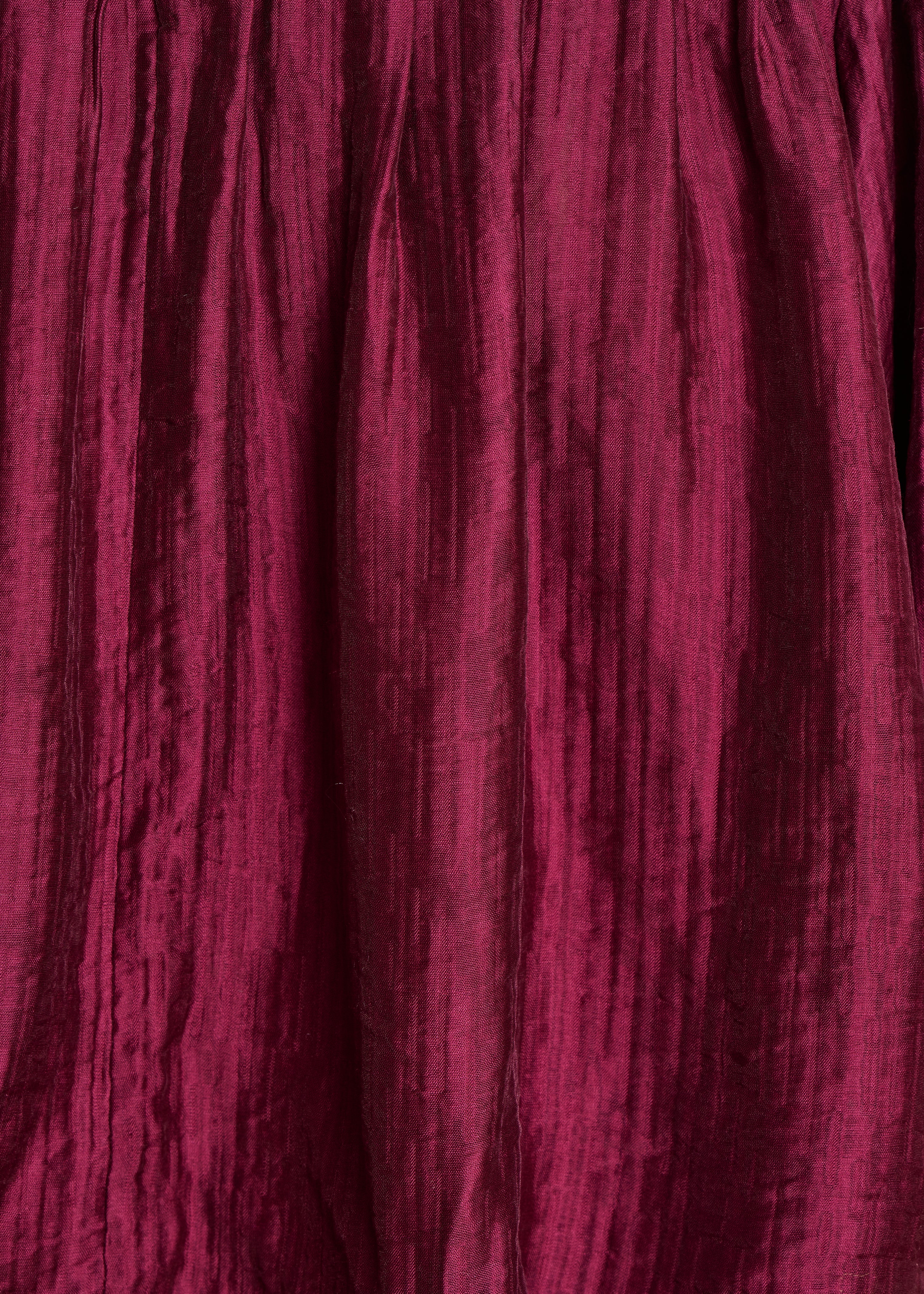 Loose Burgundy Long-Sleeve Shirt
